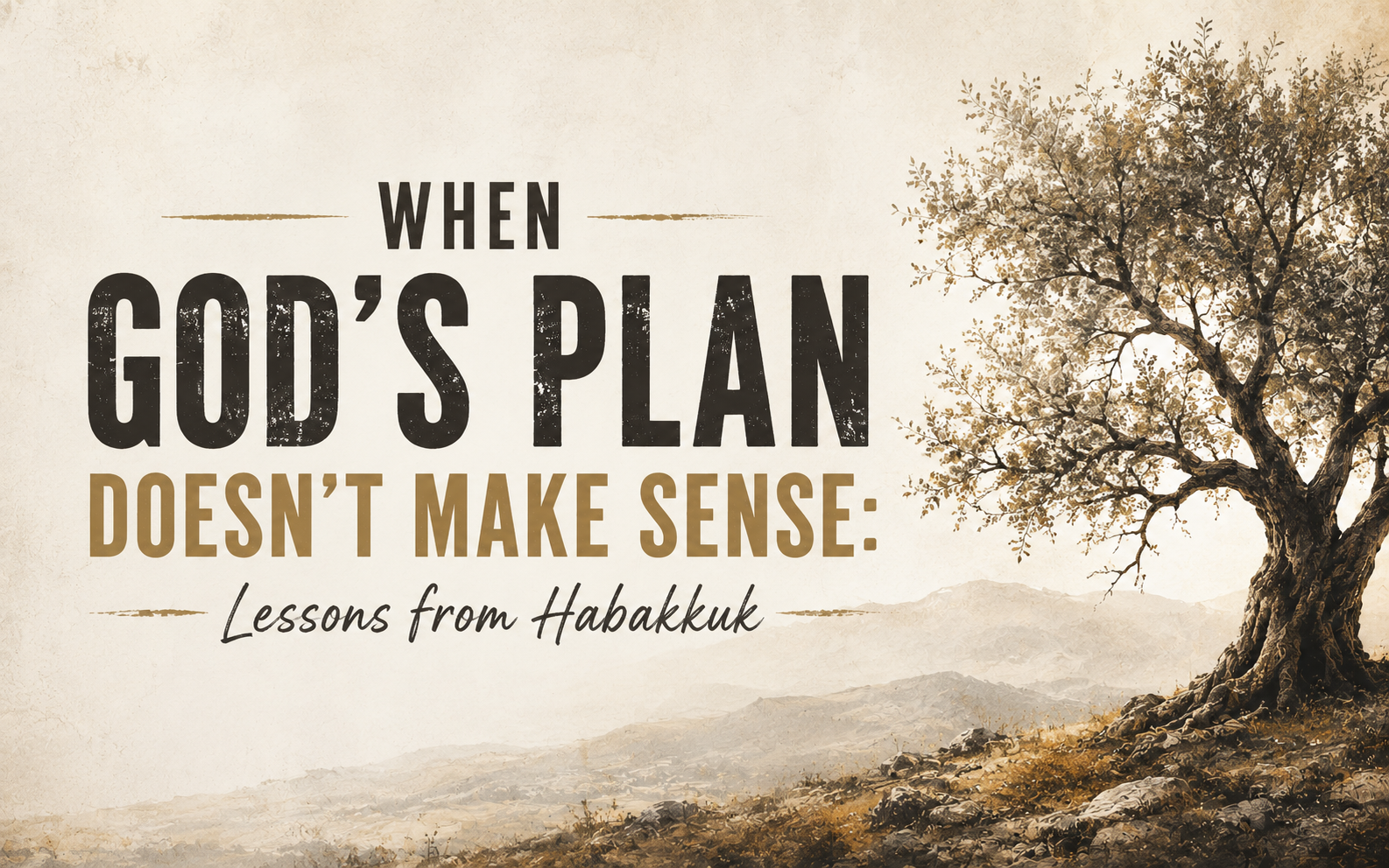 When God's Plan Doesn't Make Sense: Lessons from Habakkuk