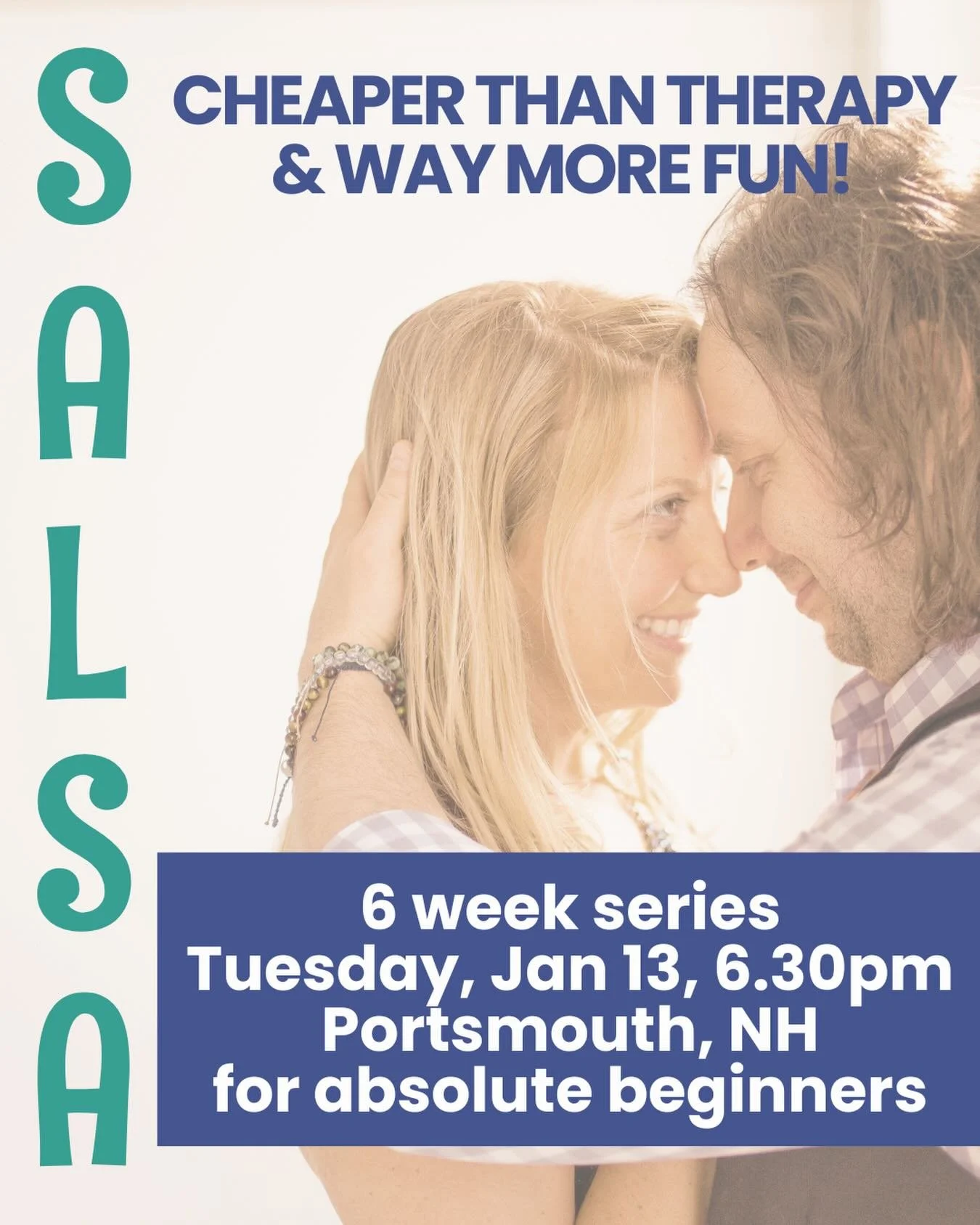 Join us all for absolute beginners salsa on Tuesday, January 13th at 6.30pm. Just few spots remain ! See you soon, Krystal &amp; Piotrek 💃🕺 #salsanh #salsa portsmouthnh #salsasecretsnh #portsmouthnhdance