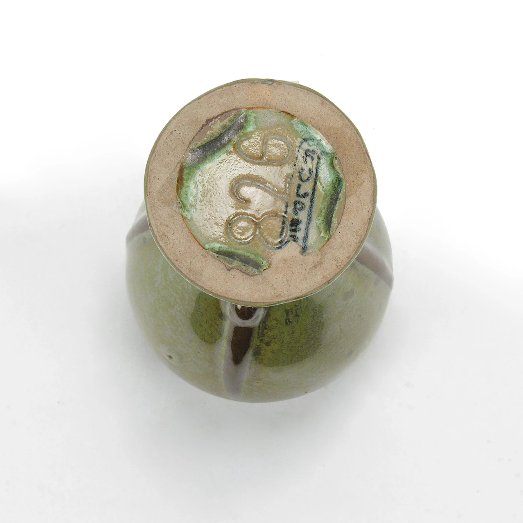 Fulper-4-25in-shape-826-green-brown-crystalline-vase-E.jpg