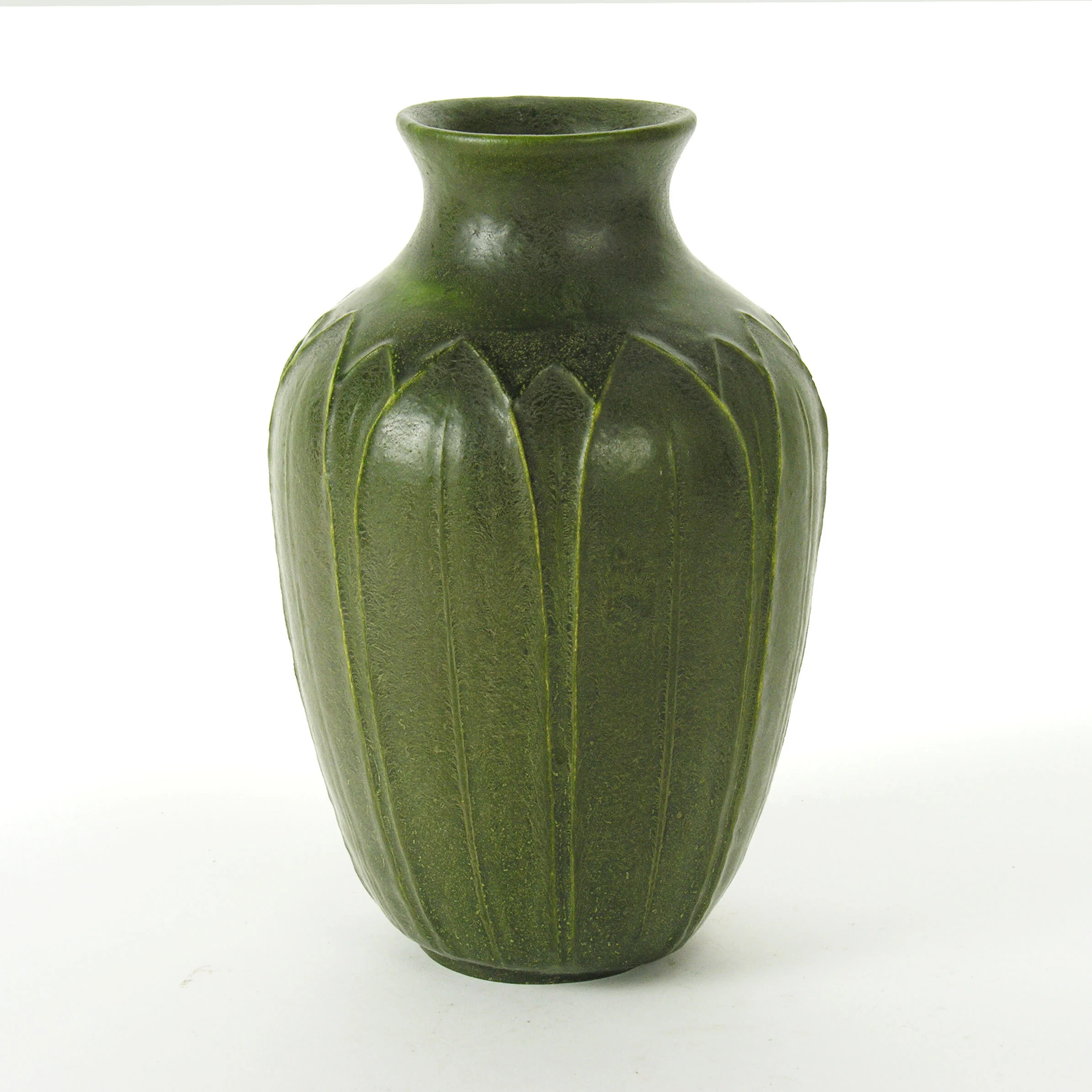 Grueby Pottery leaf vase — JMW Gallery