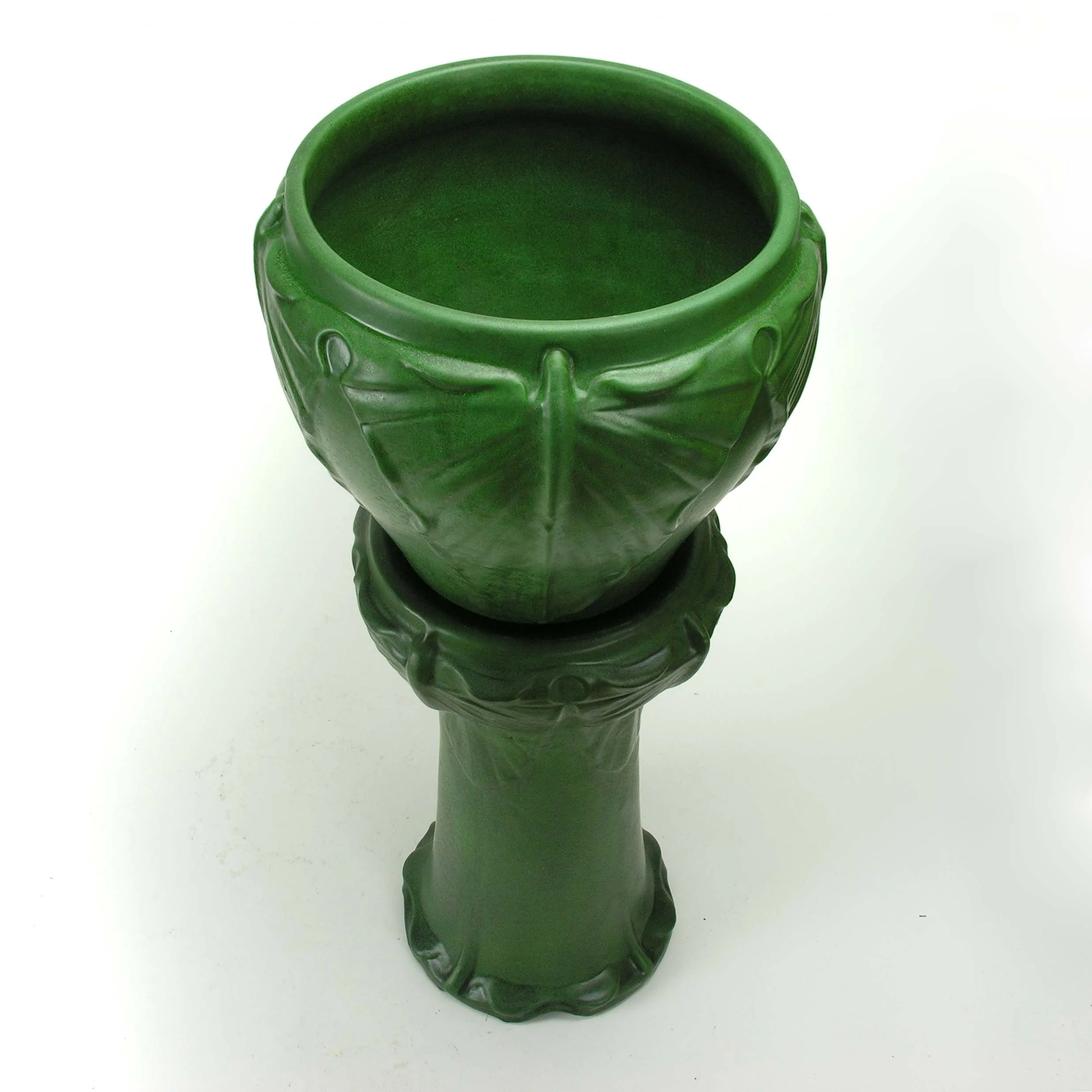 Weller Pottery jardiniere & pedestal — JMW Gallery