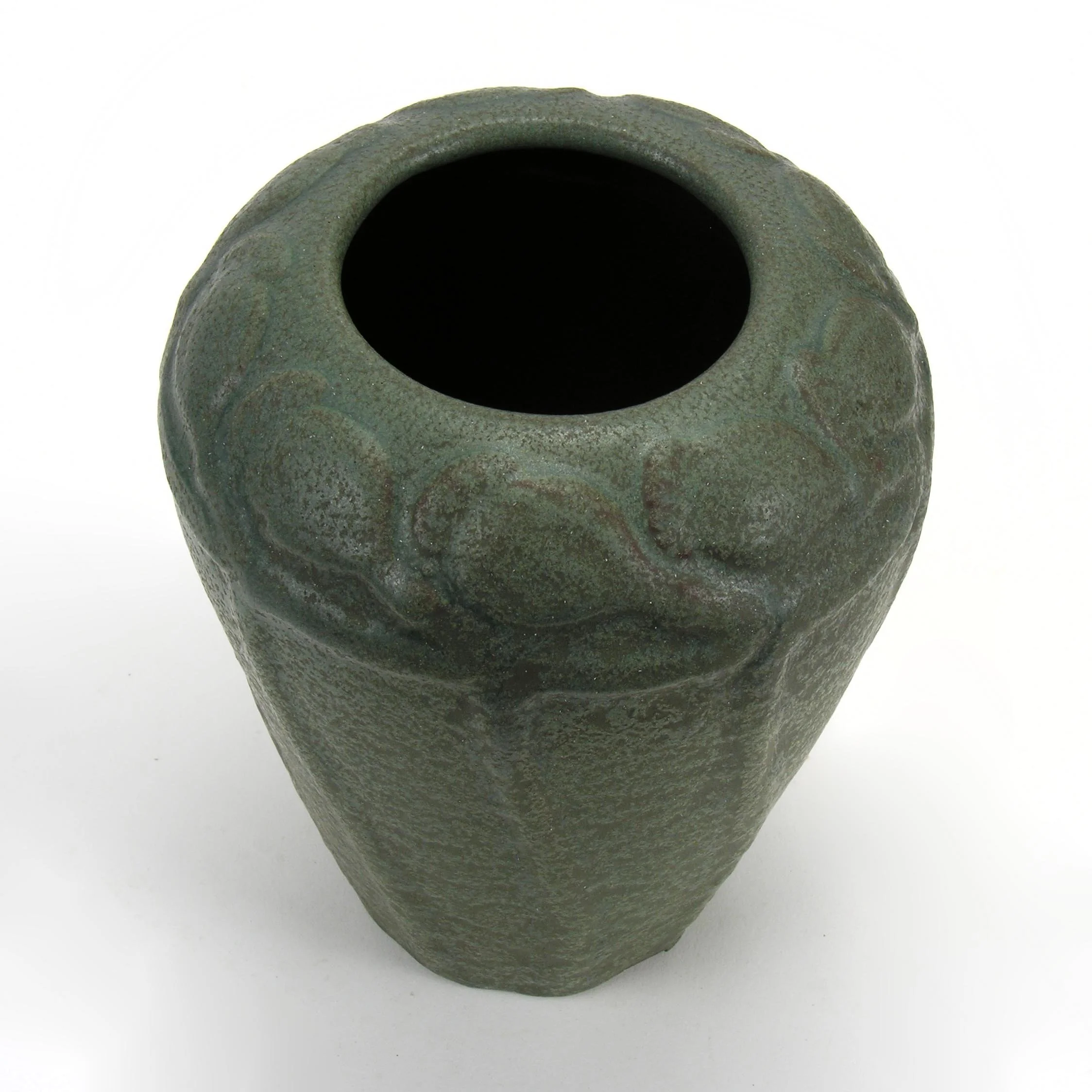 Vase Bourgeon Padarn Studio Pottery, Forme Lotus, Faïence Dorée, Pays De Galles