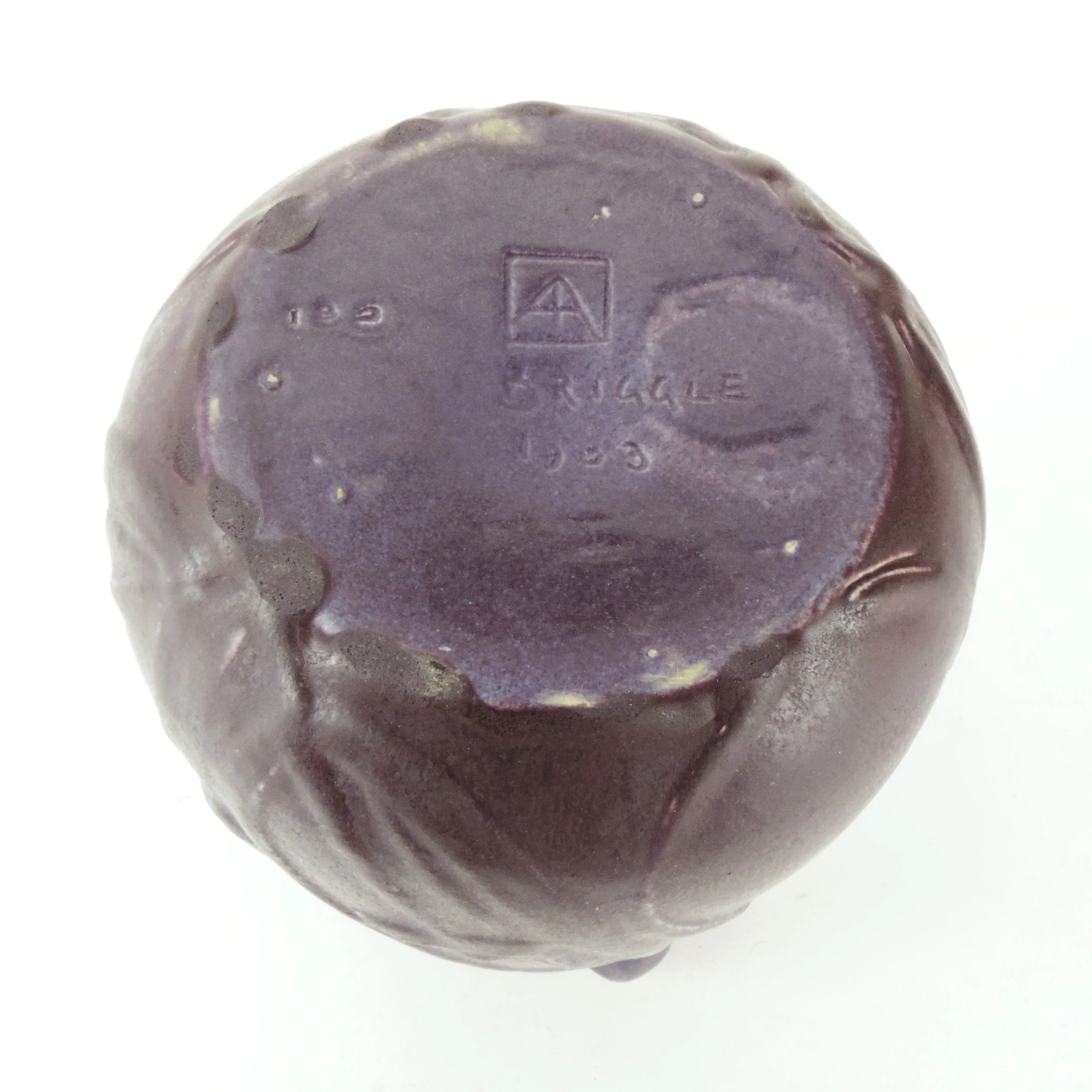 VanBriggle-Pottery-1903-spiderwort-2 handle-purple-vase-8-75in-shape-182-E.jpg