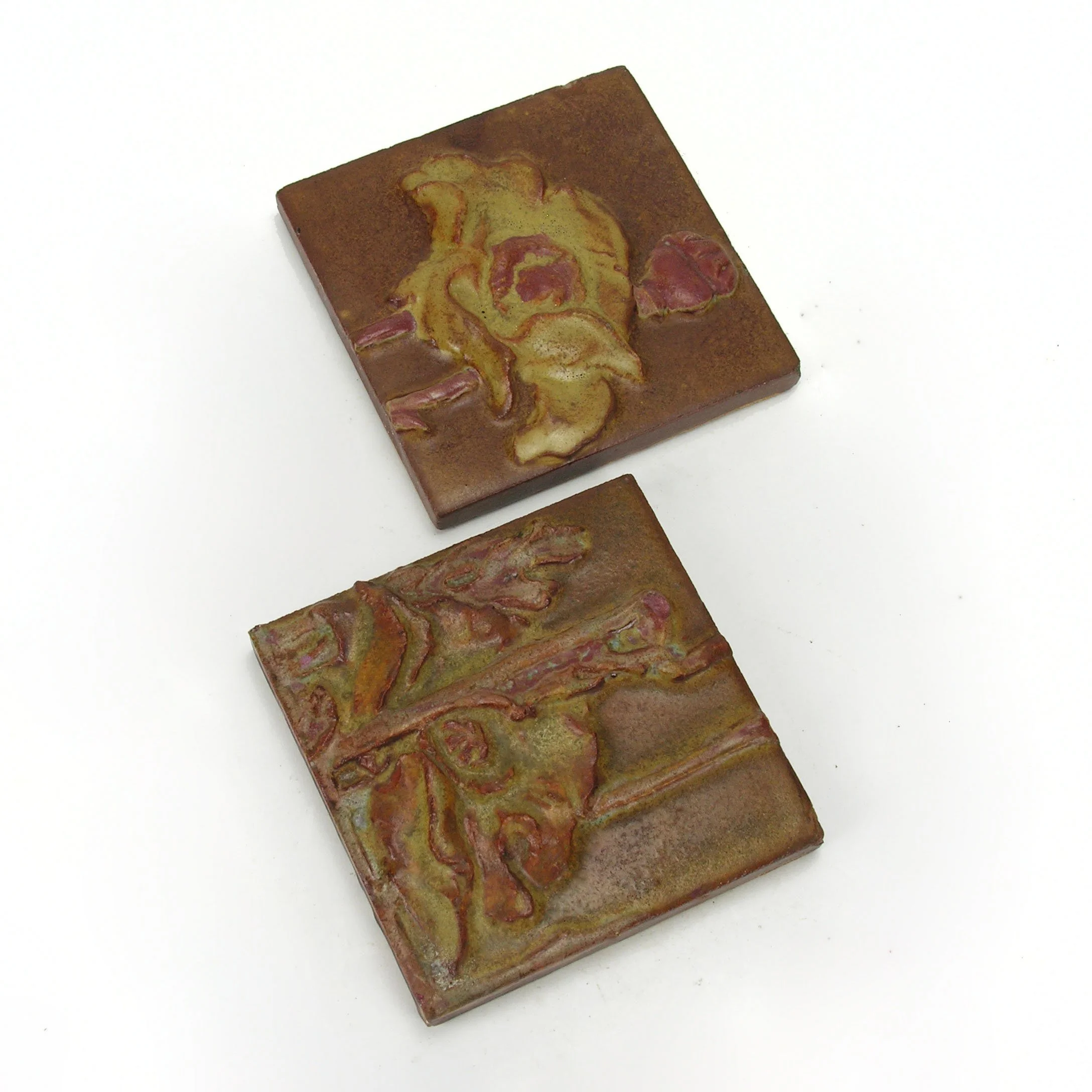 Rookwood-Pottery-two-6x6-poppy-faience-tiles-C.jpg