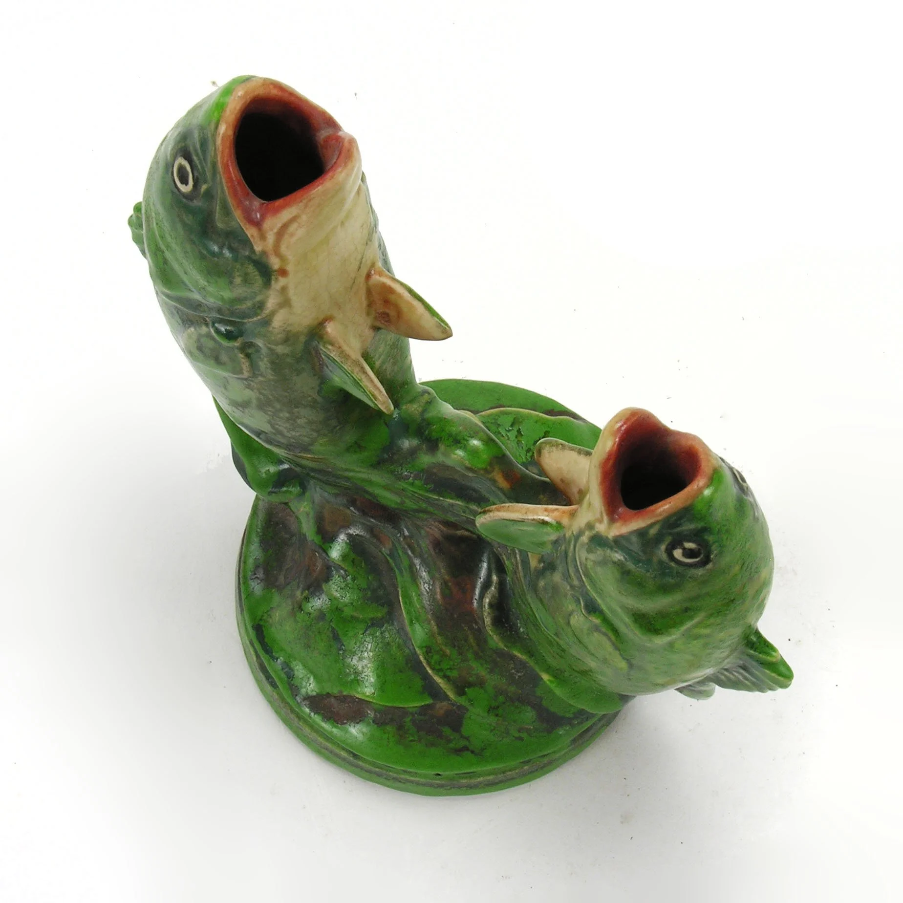 Weller-Pottery-Coppertone-double-fish-8in-centerpiece-D.jpg