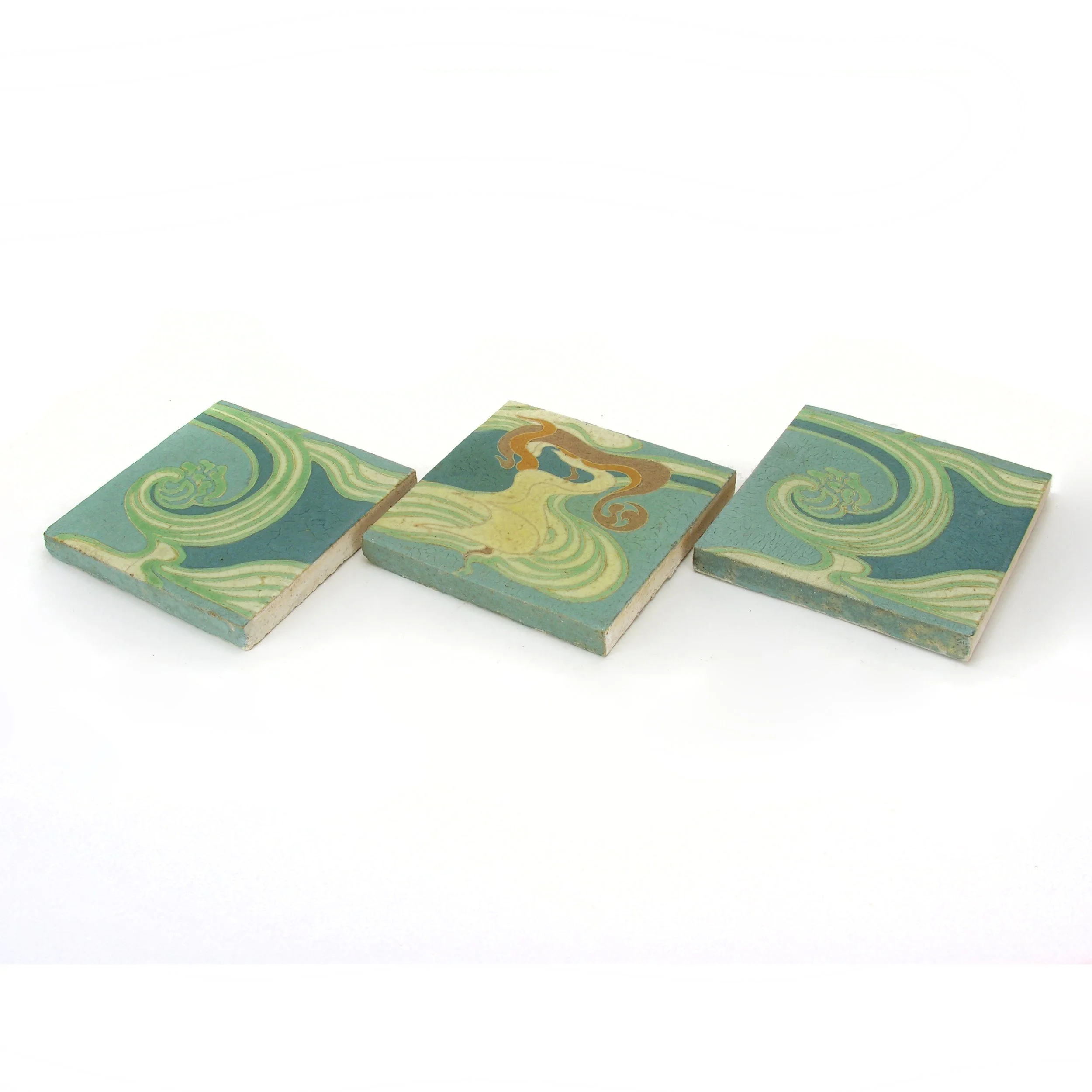 Grueby-tile-three-fairy-ship-frieze-8-5in-framed-C.jpg