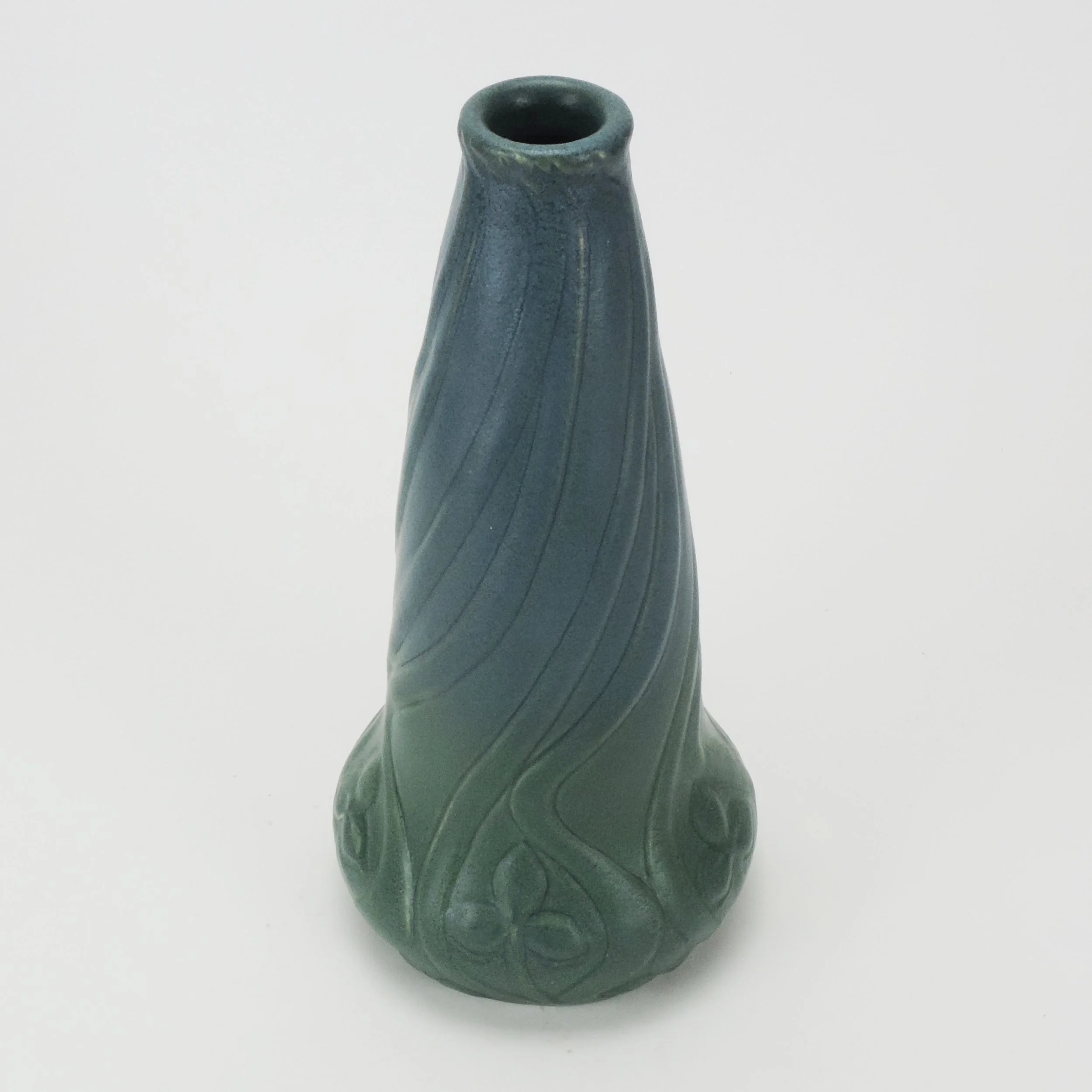 VanBriggle-Pottery-1903-spiderwort-leaves-blue-green-12in-vase-shape-166-C.jpg
