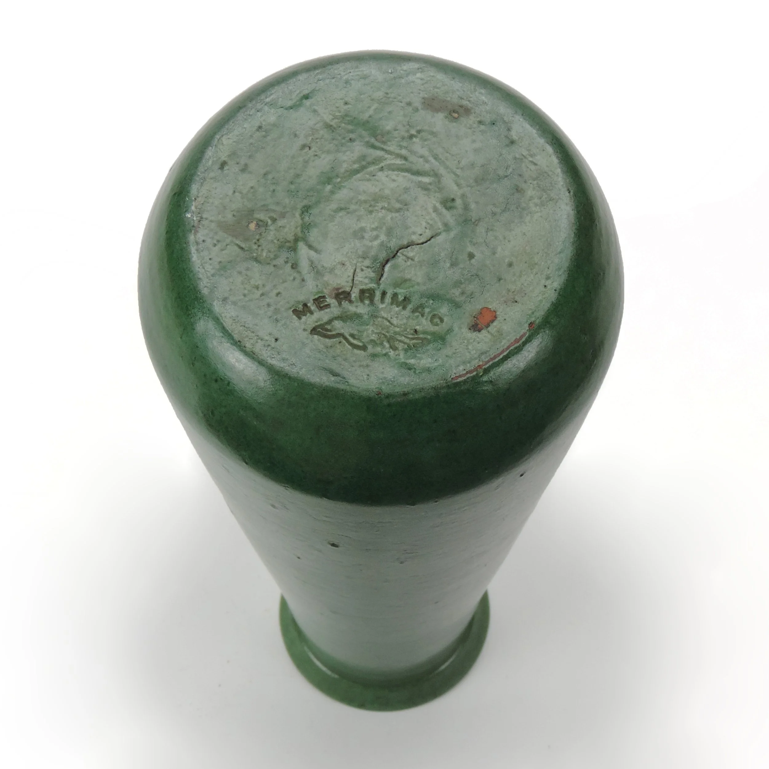 Merrimac-Pottery-11-5in-feathered-green-tall-tapered-vase-E.jpg