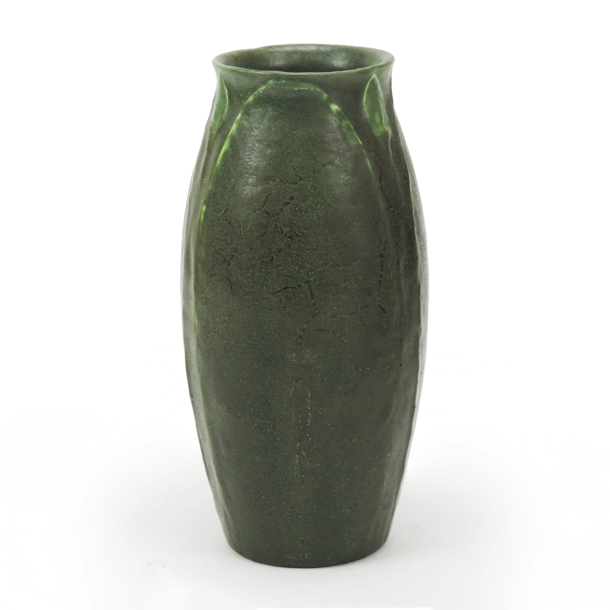 Grueby-Pottery-WP-2-color-8in-3-leaf-and-bud-vase-rep-B.jpg