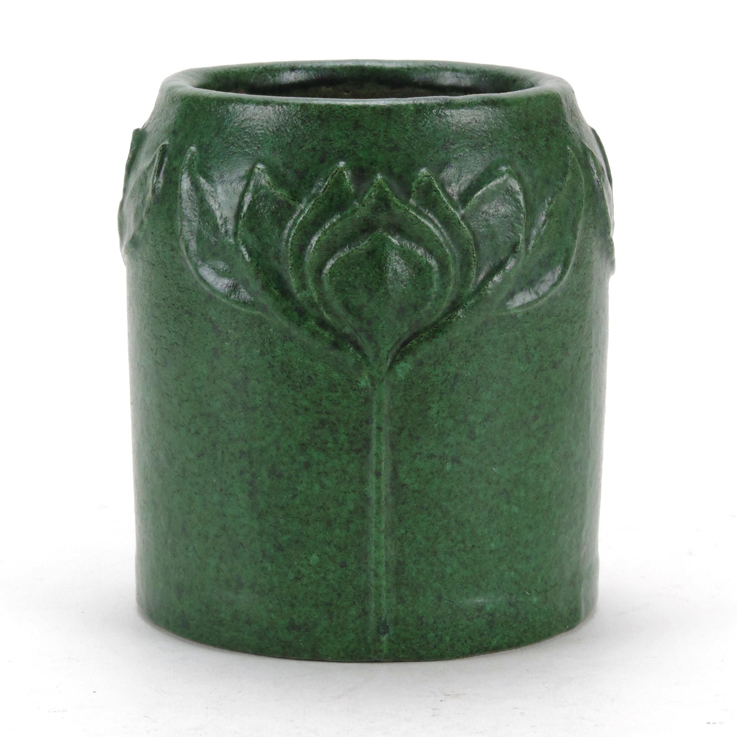 Merrimac-Pottery-tooled-4-flower-4-38in-vase-A.jpg