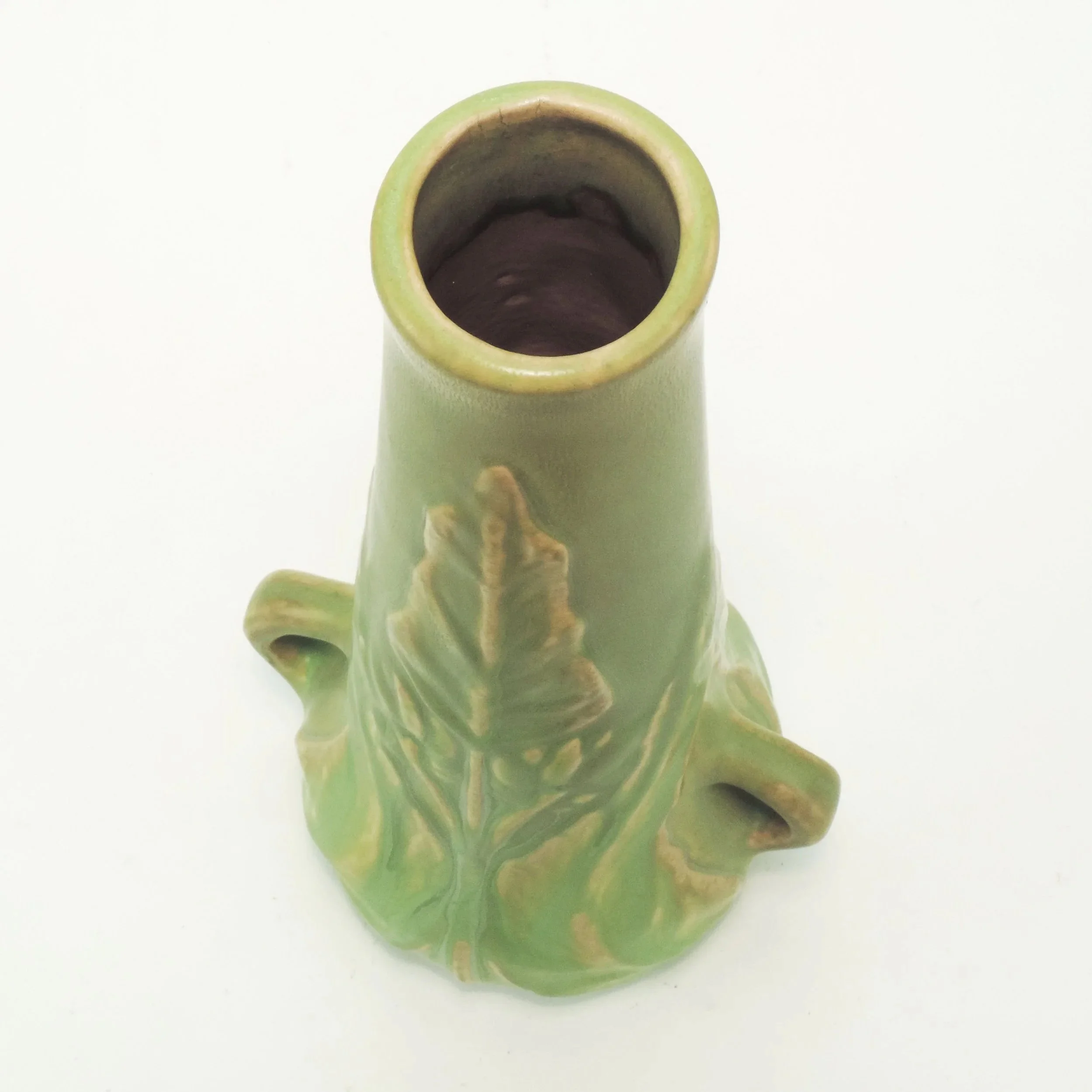 VanBriggle-Pottery-1904-stylized-leaves-2+handle-green-13-18in-vase-shape-170-D.jpg