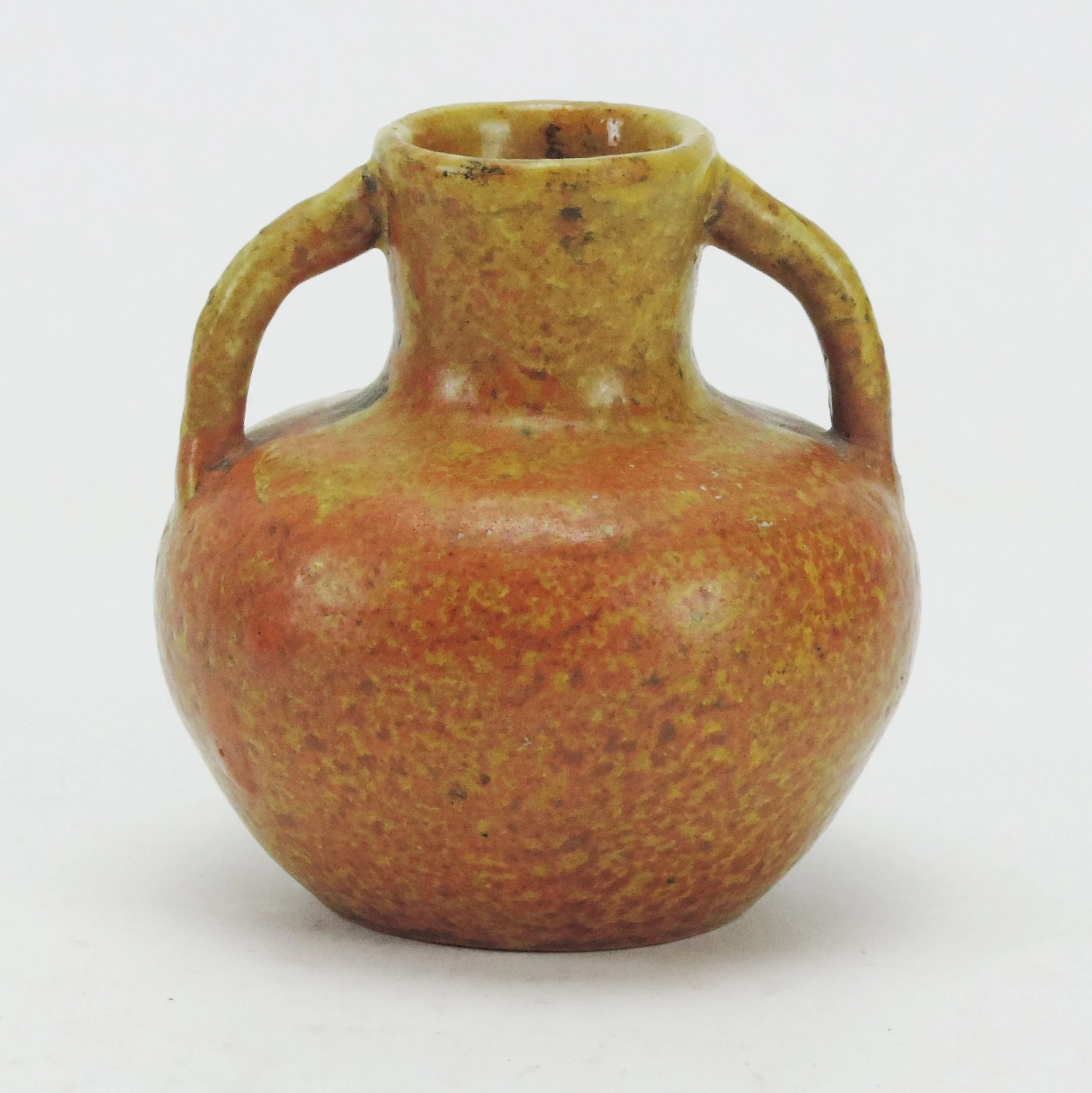 Merrimac-Pottery-orange-yellow-2-handle-3-5in-vase-A.jpg