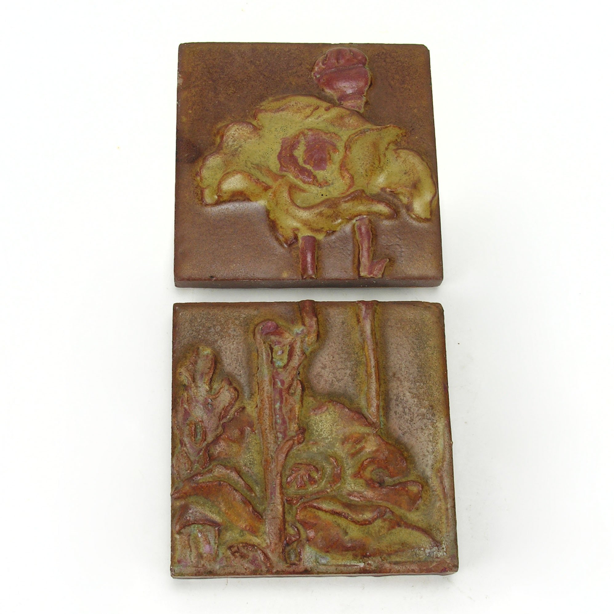Rookwood-Pottery-two-6x6-poppy-faience-tiles-B.jpg