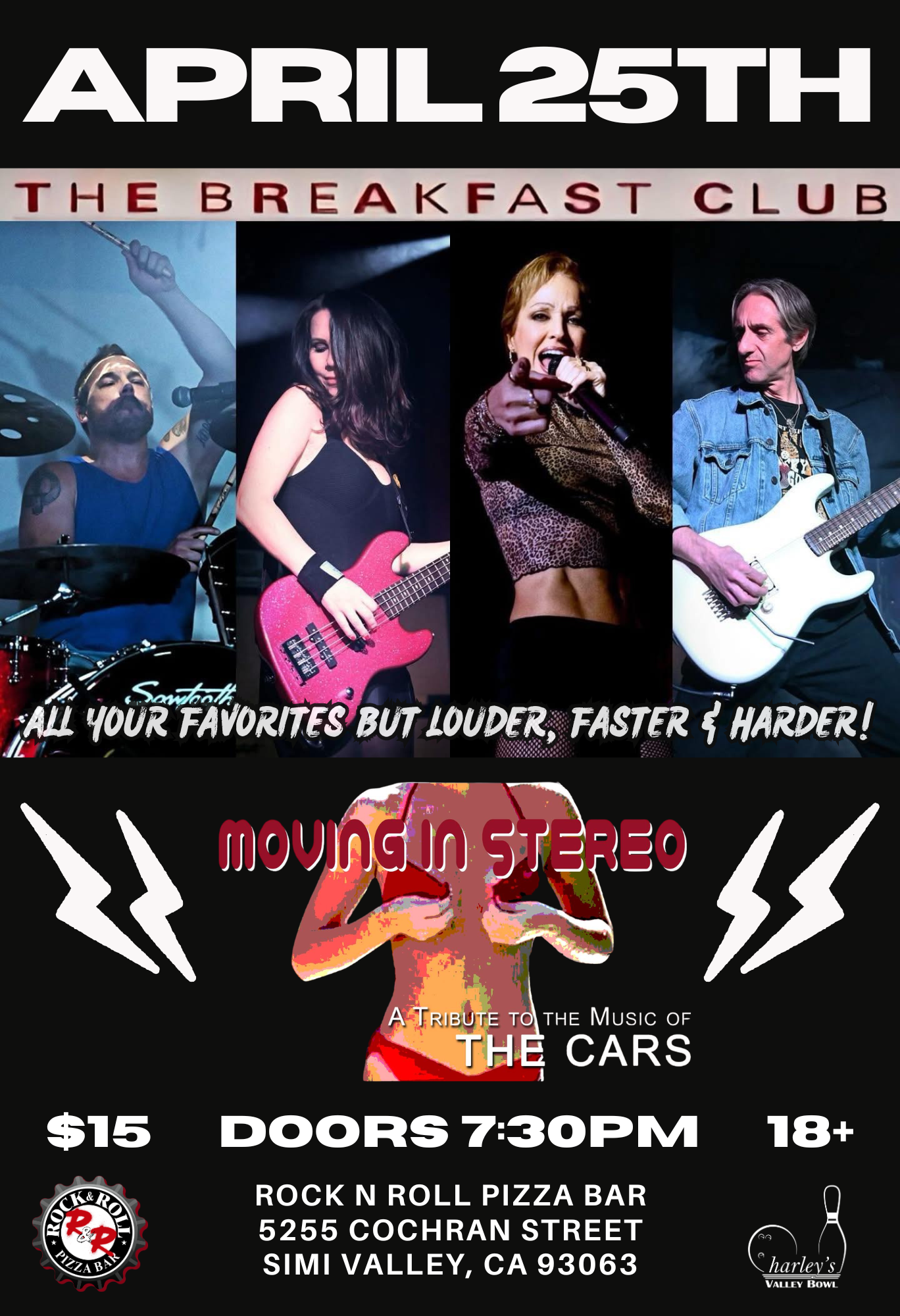 The Breakfast Club, live music at Rock N Roll Pizza Bar, Simi Valley