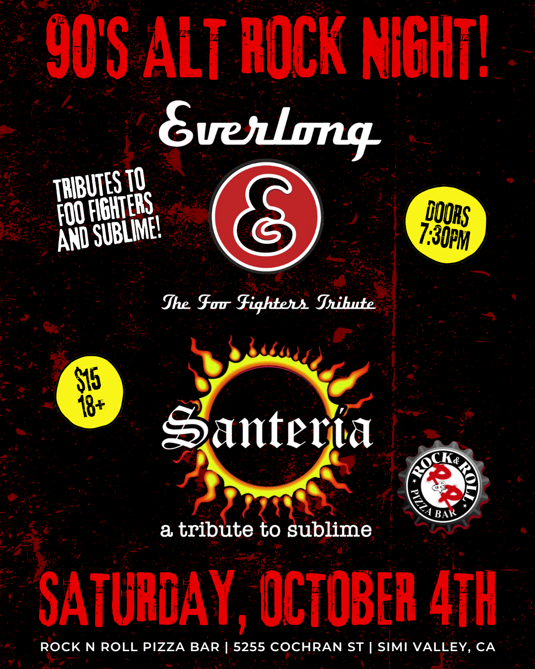 Everlong & Santeria, tributes to Foo Fighters & Sublime