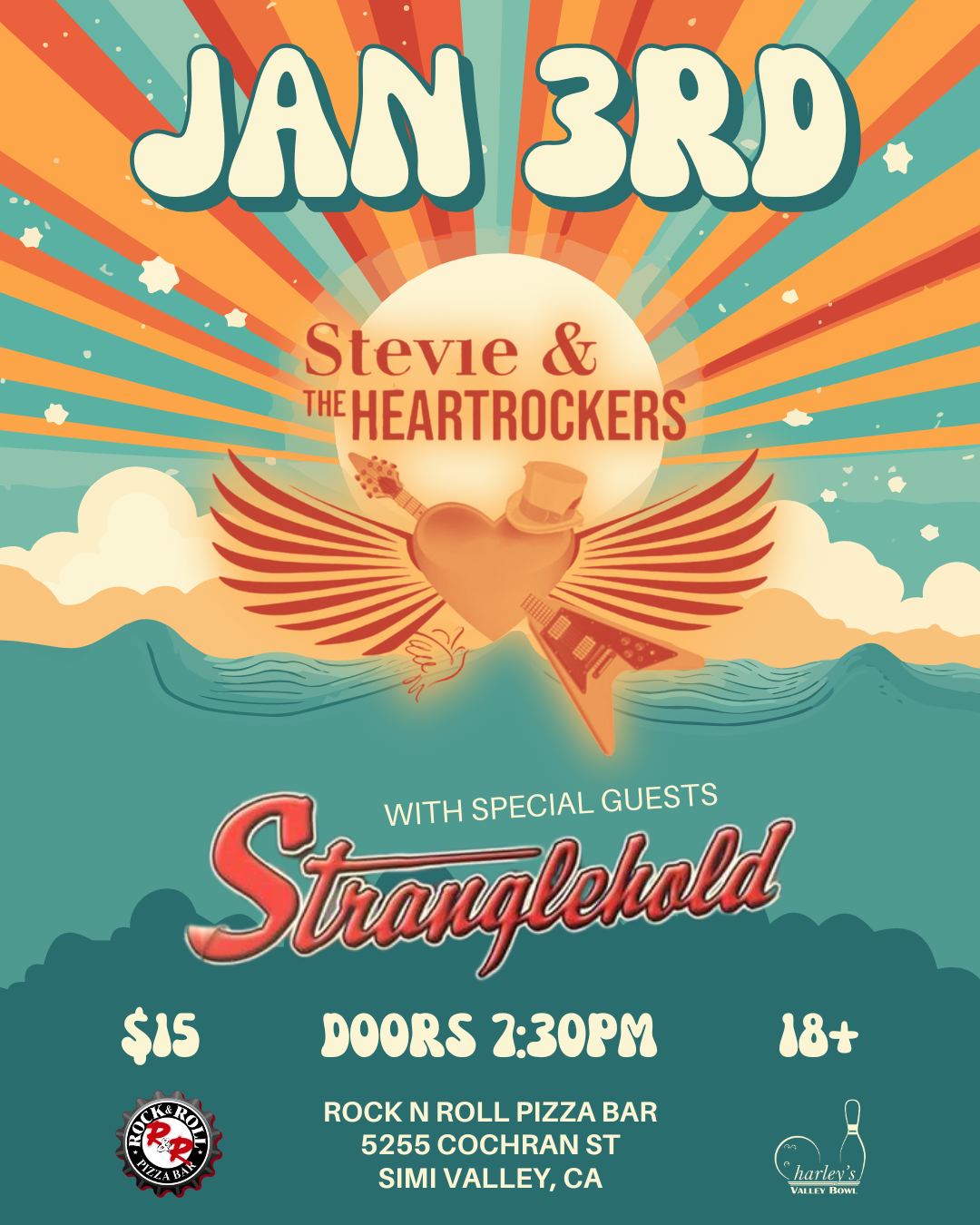 Stevie &amp; the Heartrockers and Stranglehold, tributes to Tom Petty/Stevie Nicks and Ted Nugent