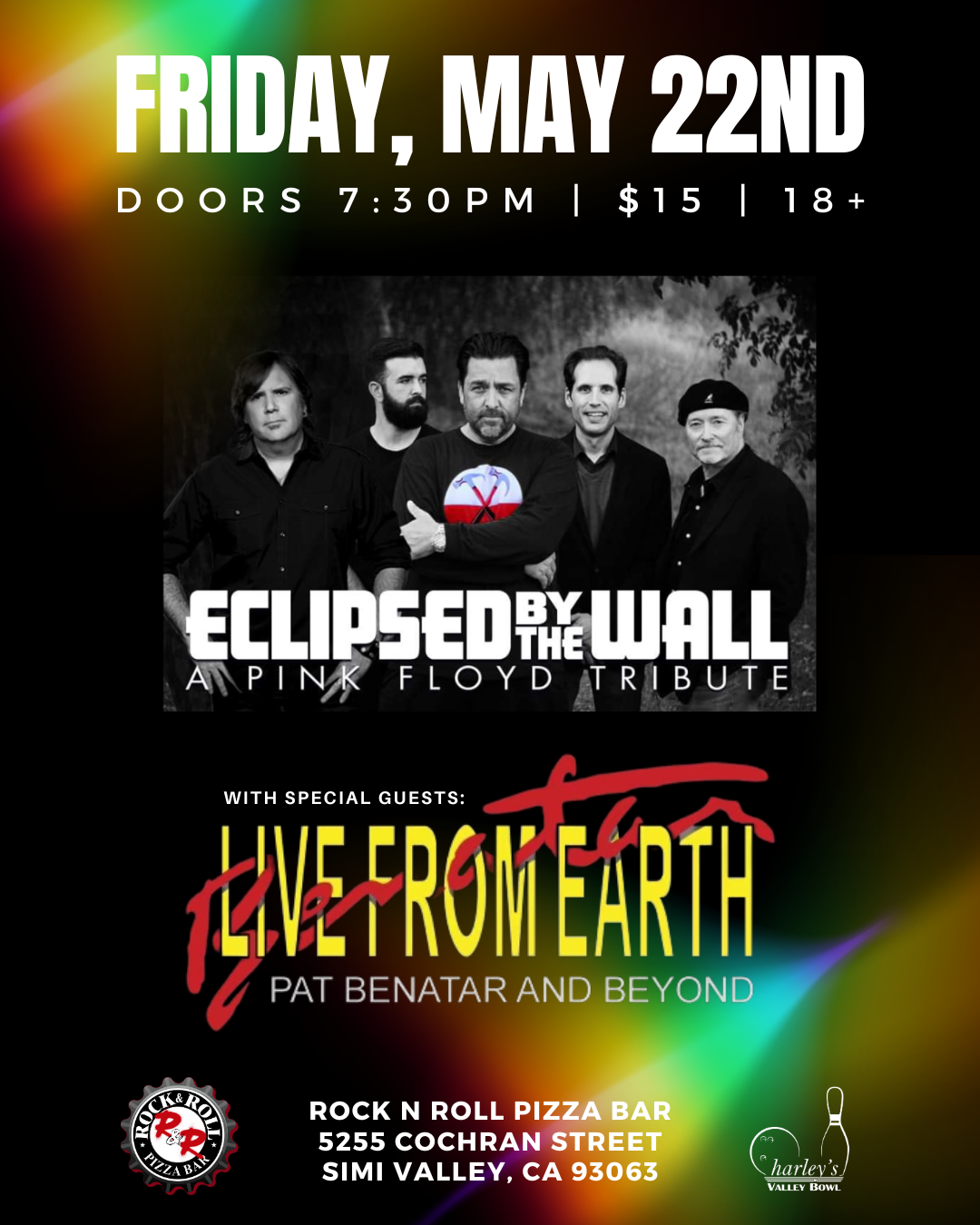 Eclipsed by the Wall &amp; Live from Earth, tributes to Pink Floyd &amp; Pat Benatar