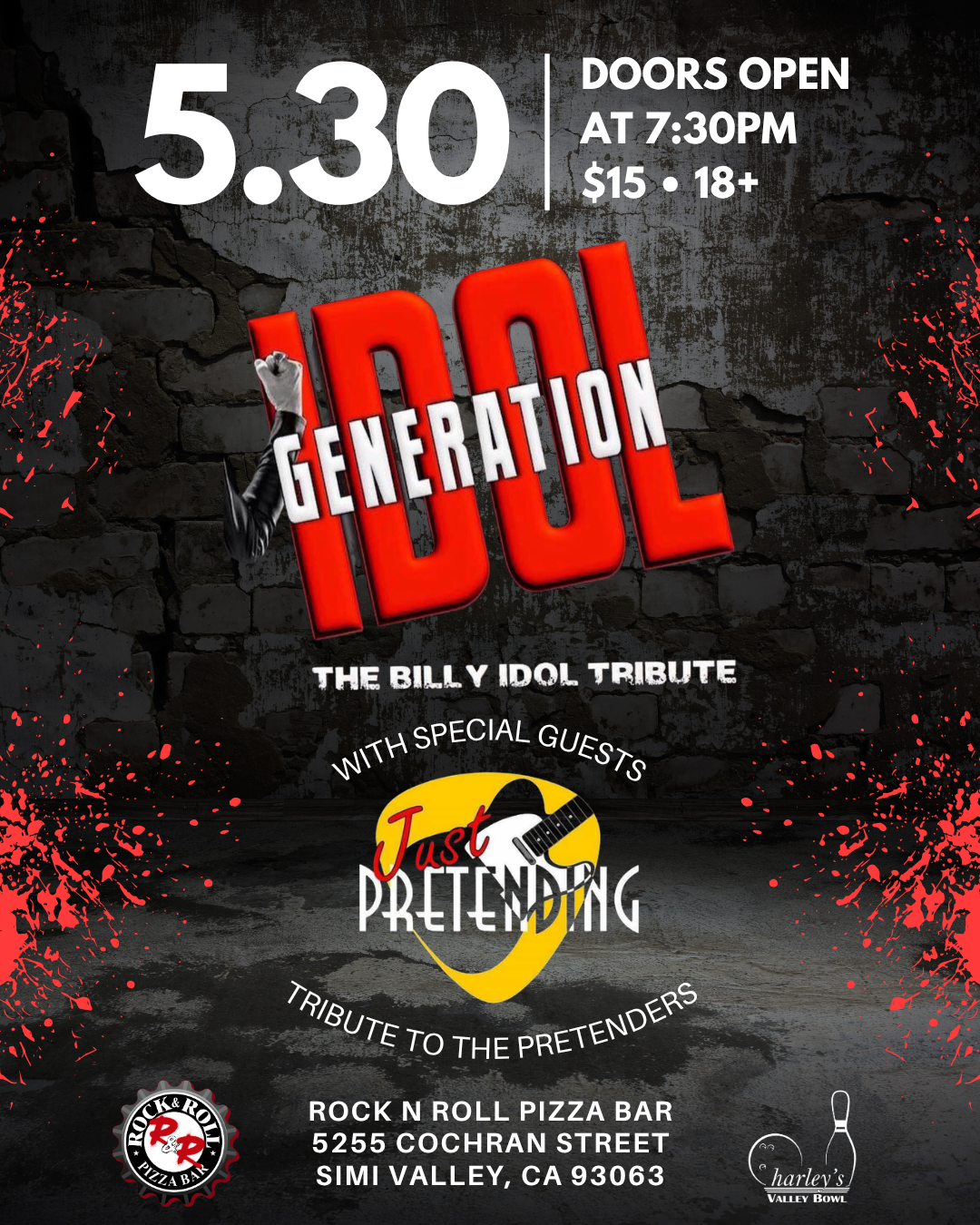 Generation Idol &amp; Just Pretending, Tributes Billy Idol &amp; The Pretenders