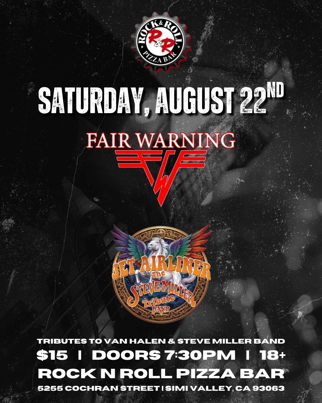 Fair Warning &amp; Jet Airliner, Tributes to Van Halen &amp; Steve Miller Band