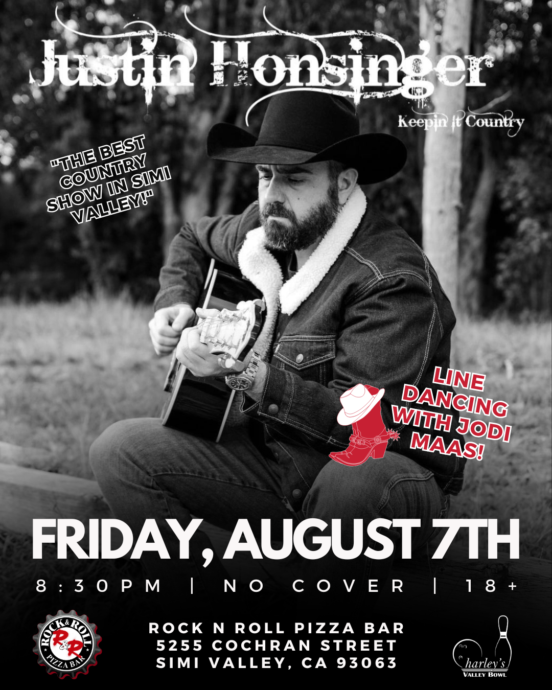 Justin Honsinger live in Simi Valley, line dancing with Jodi Maas