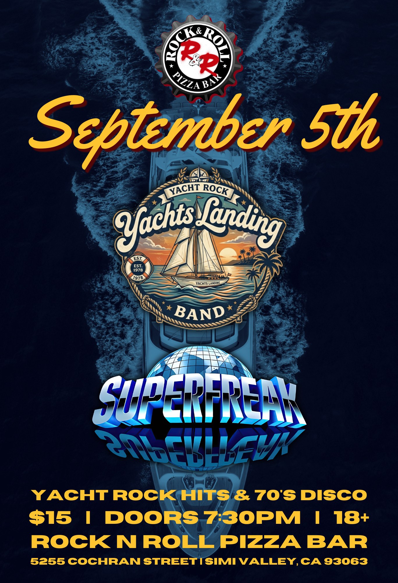 Live music at rock n roll pizza bar, simi valley
