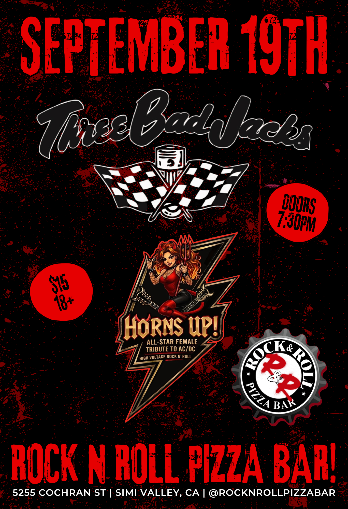Live rock n roll music at Rock N Roll Pizza Bar Simi Valley
