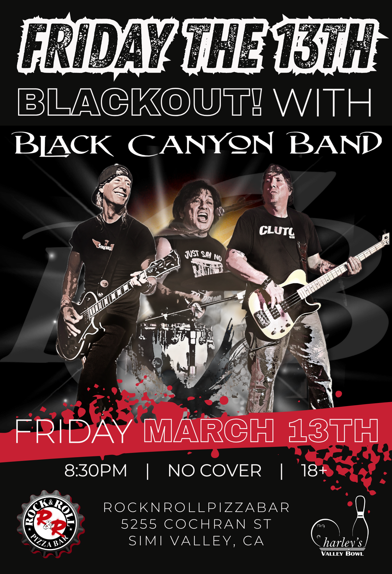 Live music in Simi Valley with Black Canyon Band at Rock N Roll Pizza Bar