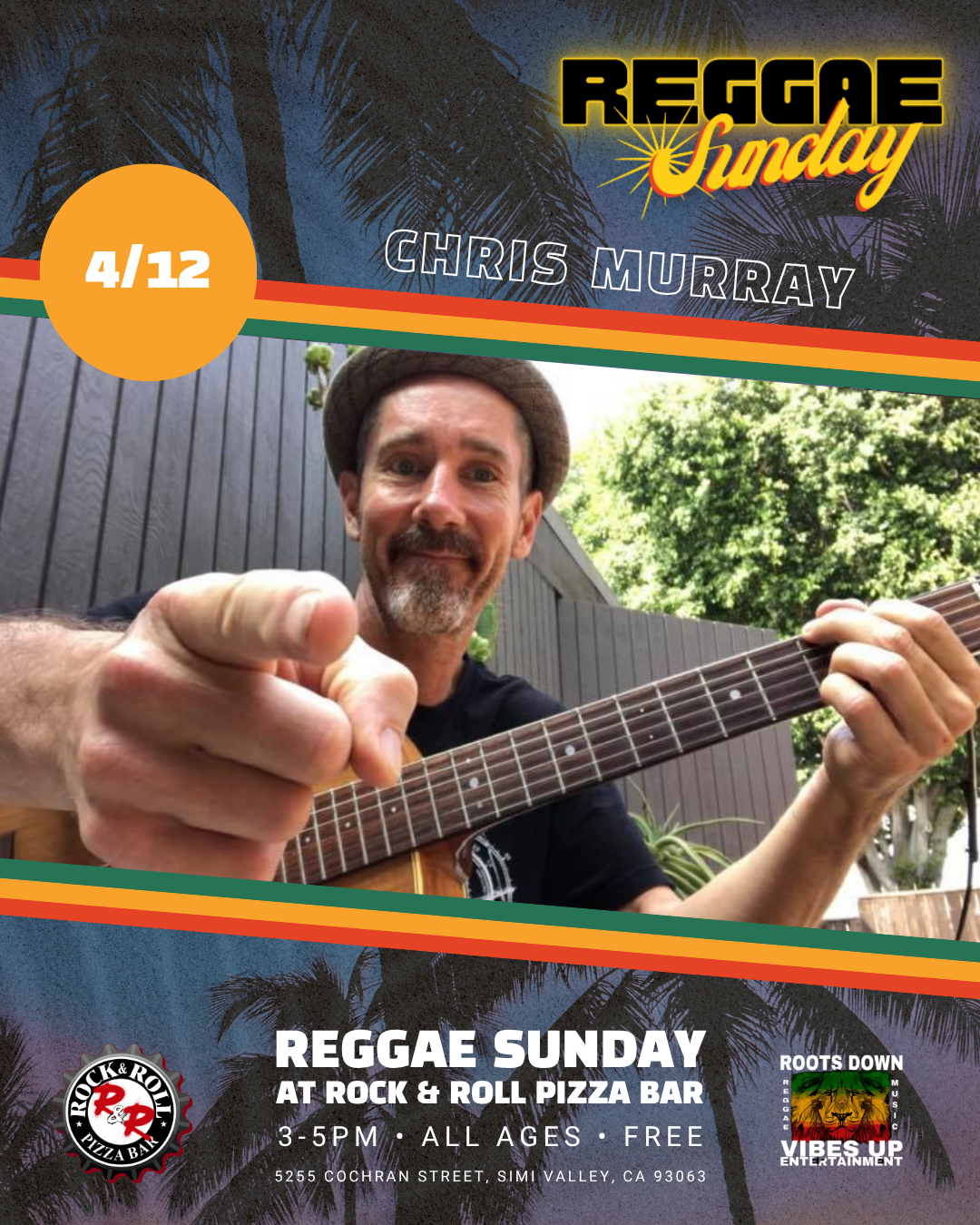 Reggae Sunday, free live reggae music every Sunday at Rock N Roll Pizza Bar, Simi Valley