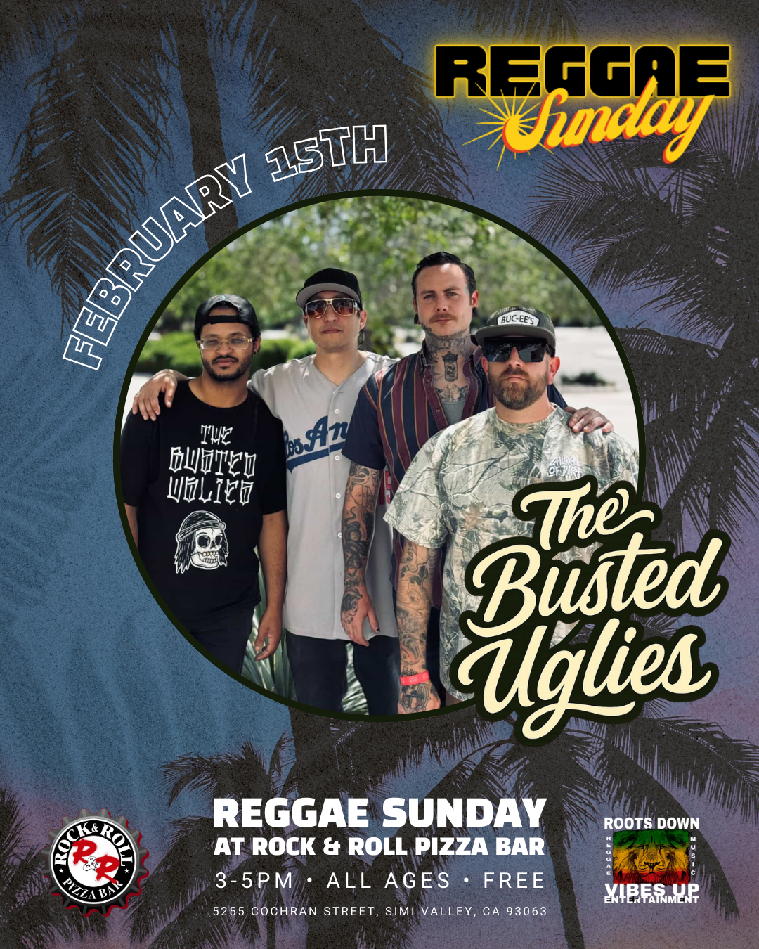 The Busted Uglies, Reggae Sunday at Rock N Roll pizza bar in Simi Valley