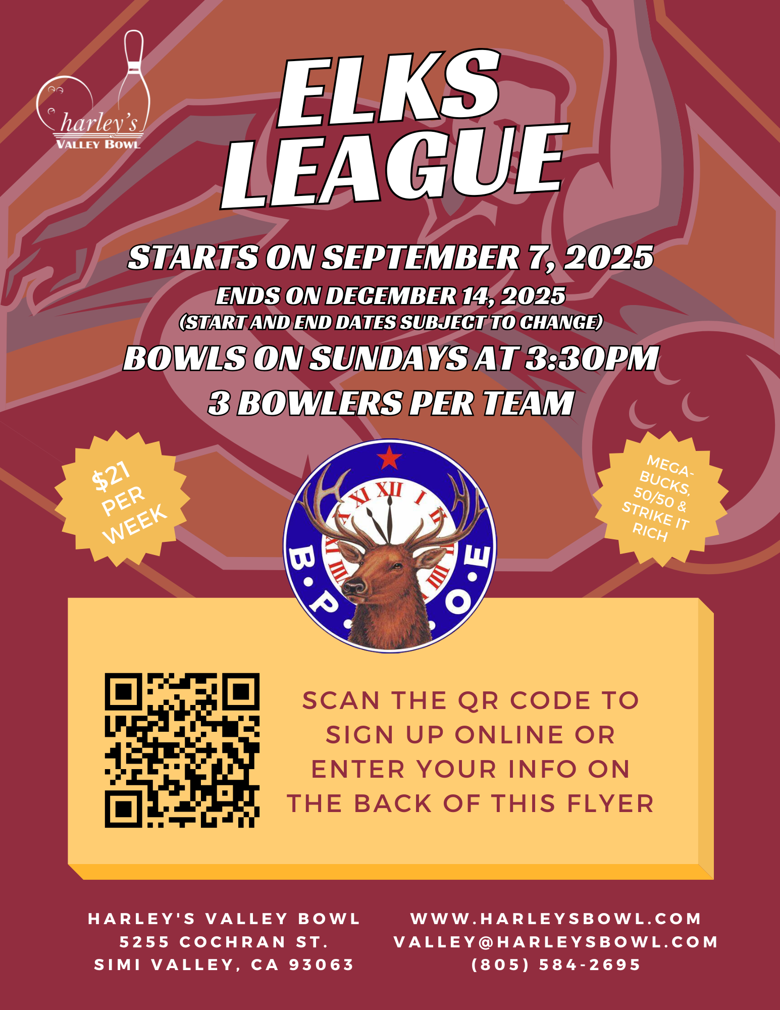 harley's Valley Bowl Elks League