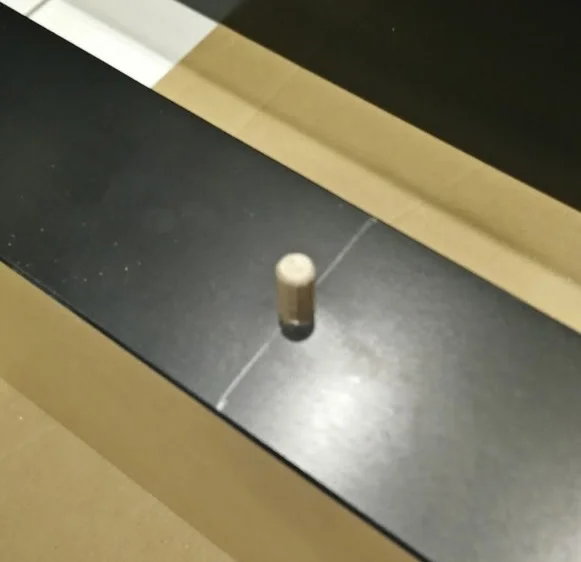 Installed 1/4" Dowel