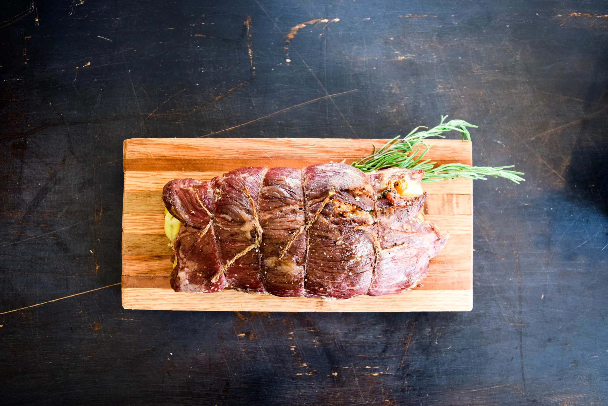 SAVORY FLANK STEAK PINWHEELS 