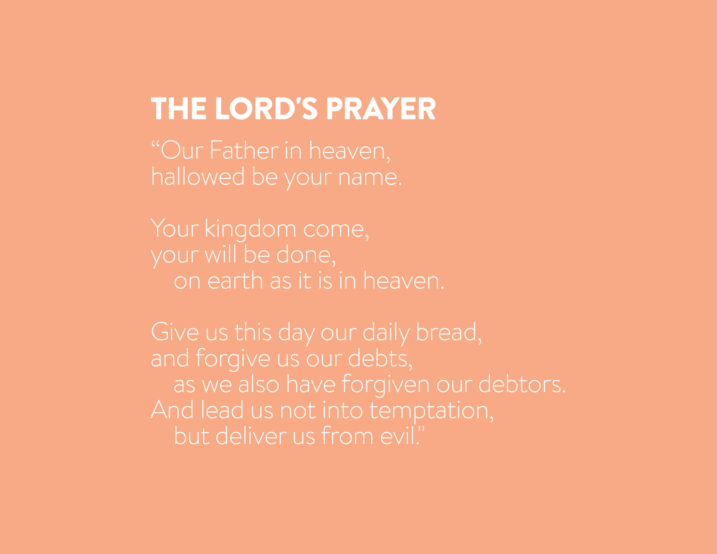 THE LORD'S PRAYER (CORAL) - FREE PRINTABLE