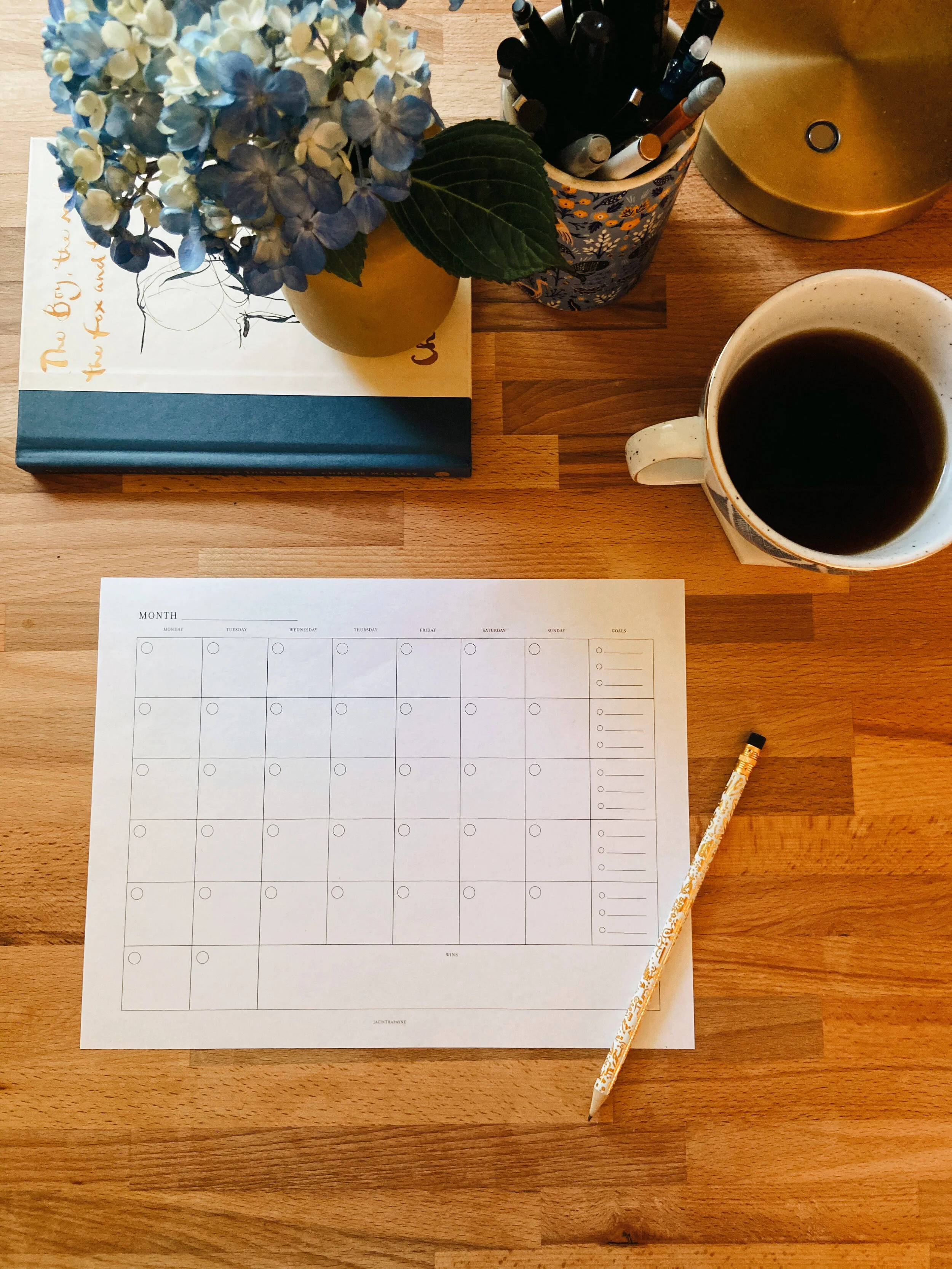 MONTHLY CALENDAR