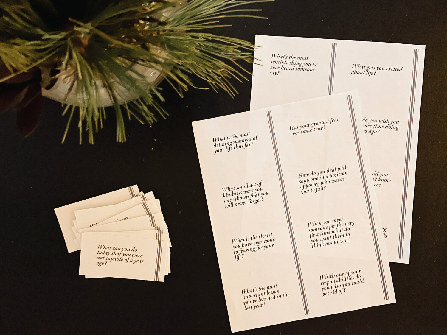 HOLIDAY DINNER QUESTIONS