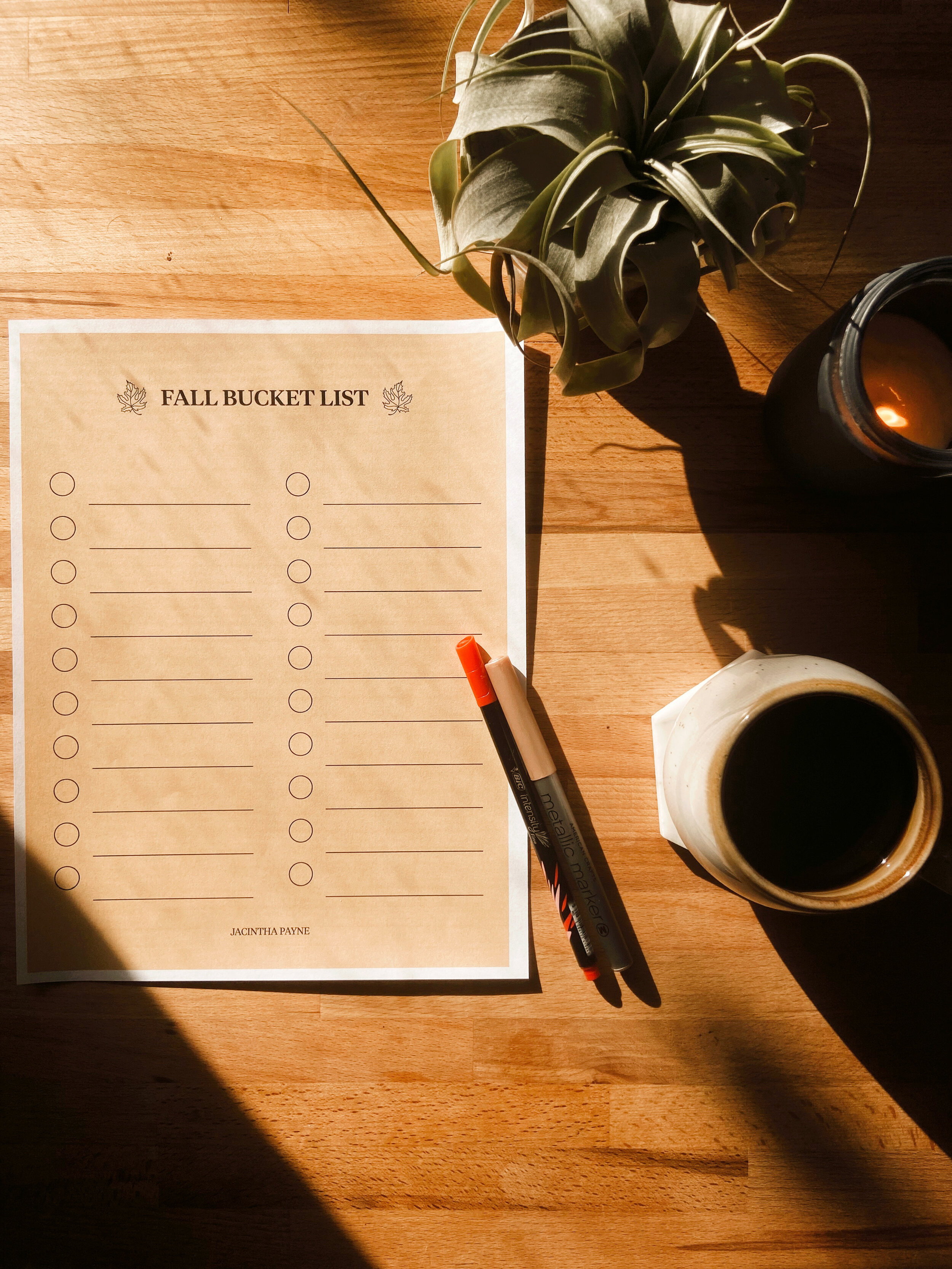 THE FALL BUCKET LIST