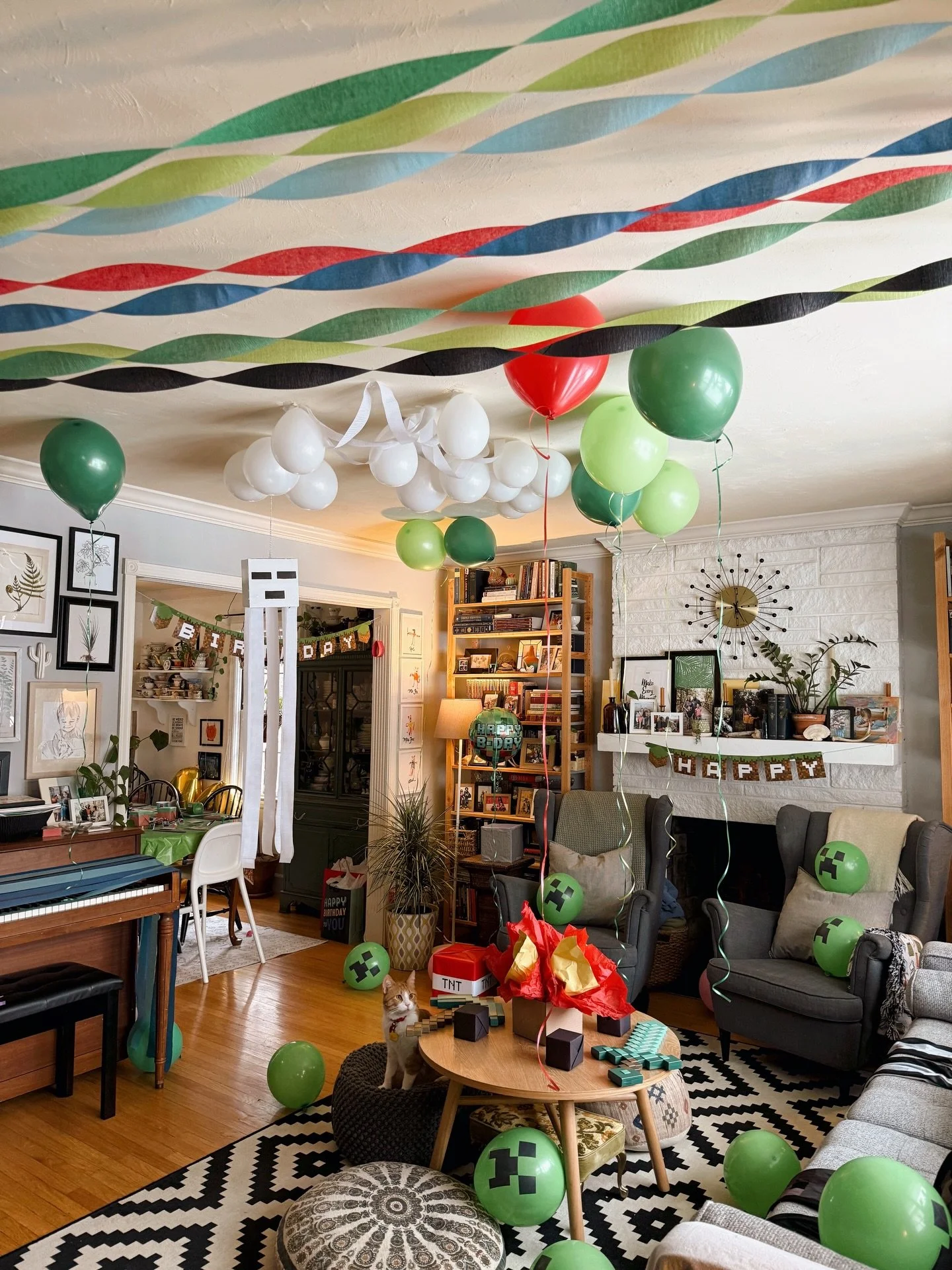 Emet asked for Minecraft birthday decor this year, so we brought the whole world to life with creepers, diamonds, and all.

Watching him walk into his own little version of the game was the best part.

Happy 10th, Emet! May your adventures always be 