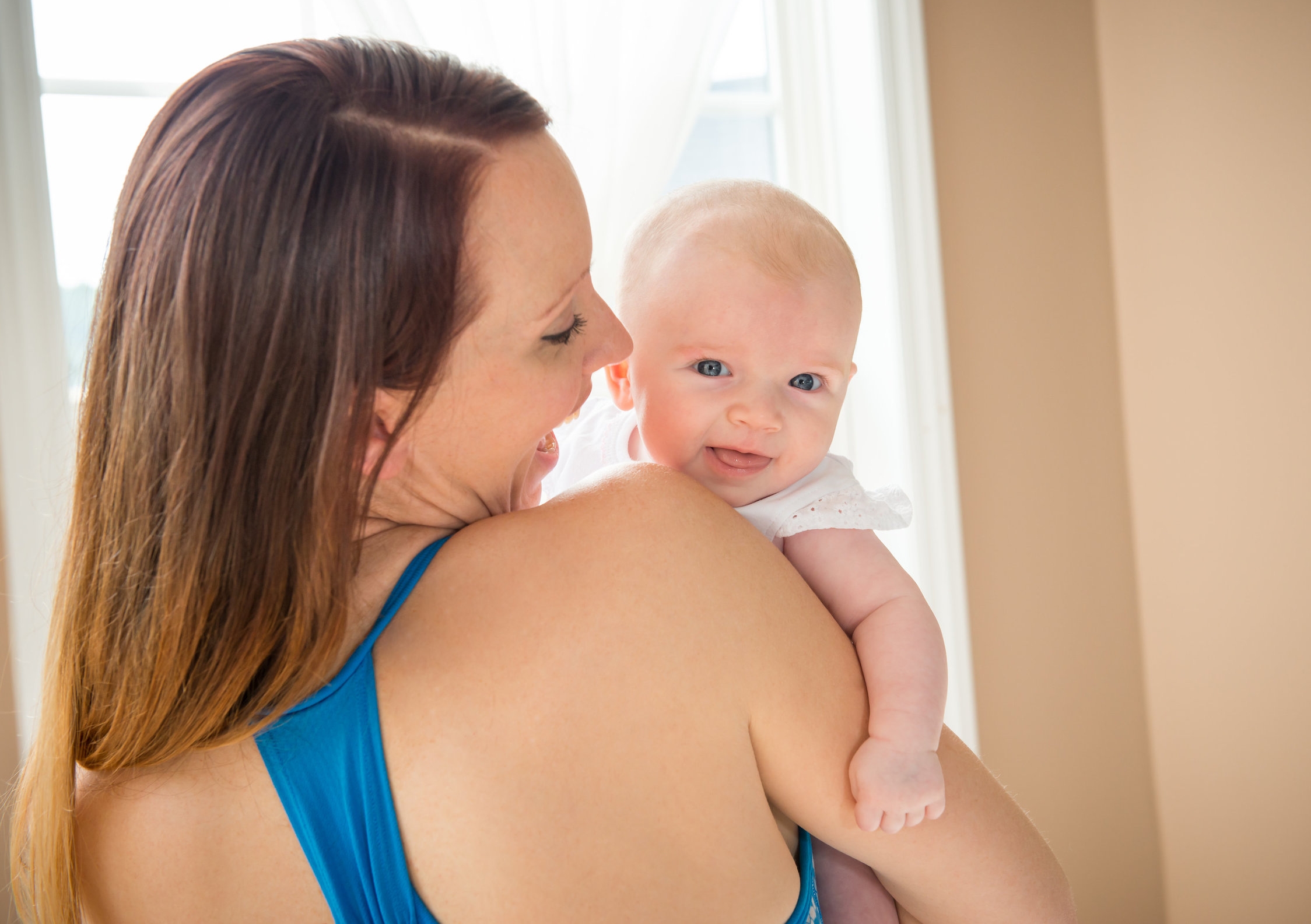 Baby over shoulder