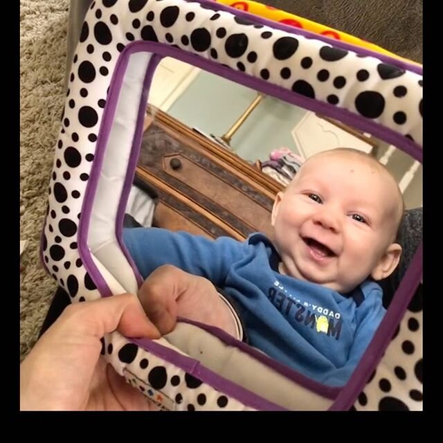 Someday we&rsquo;ll look back on this and it will all seem funny! This little guy already thinks so!! I like his attitude. 
#happybaby #babiesofinstagram #parentinginthetimeofcorona #serenityprayer #littlethings #babysmiles #longestshortesttime #pare