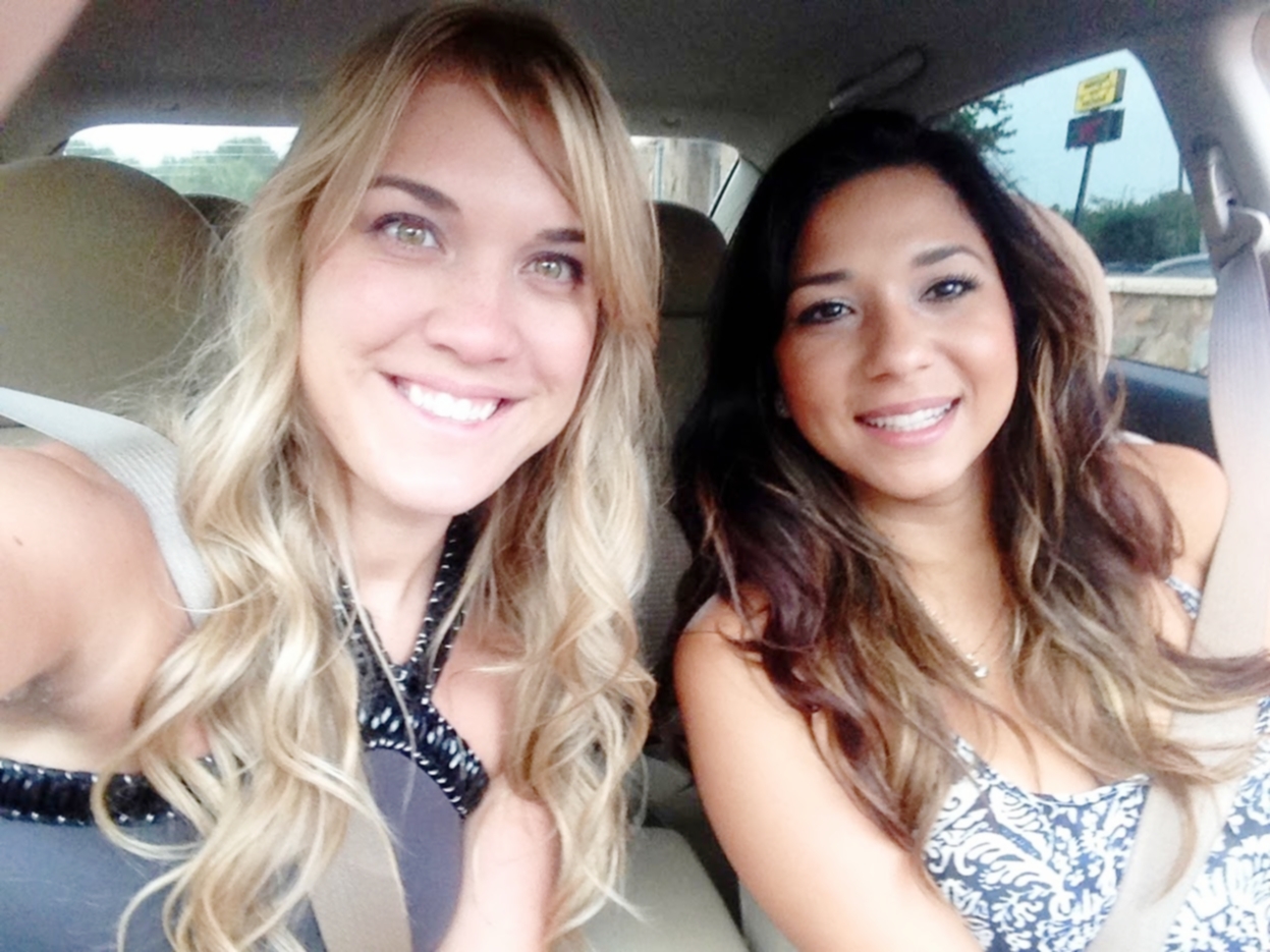 Amanda and I on our way to a local restaurant to meet up with some friends.