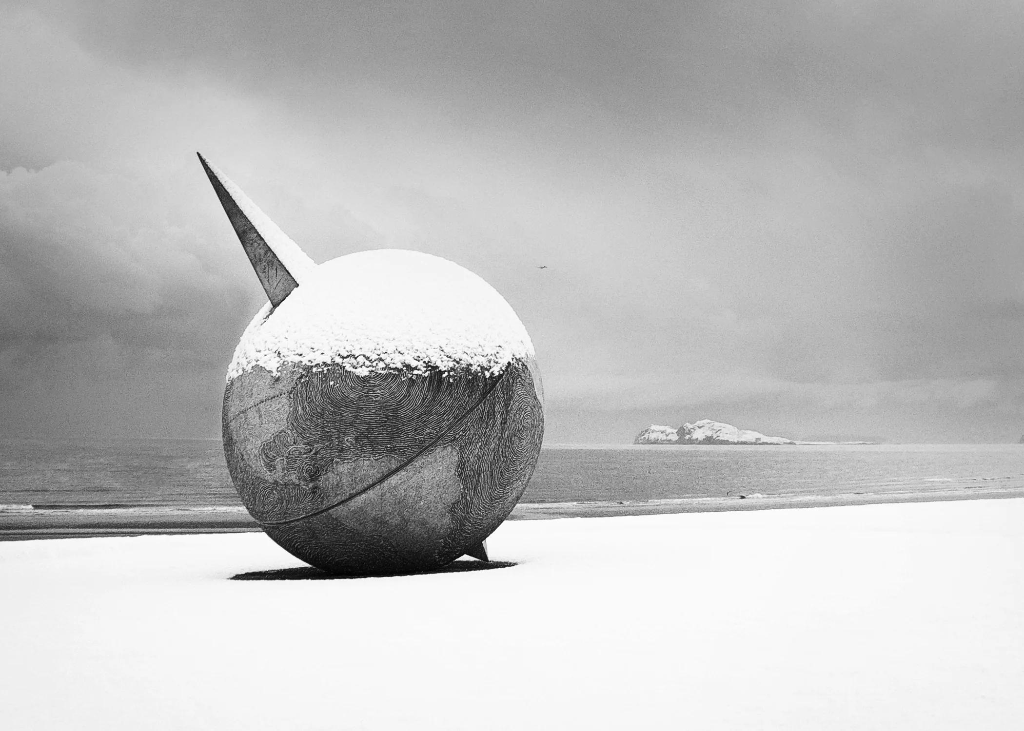 Southern Cross in the Snow (b/w)