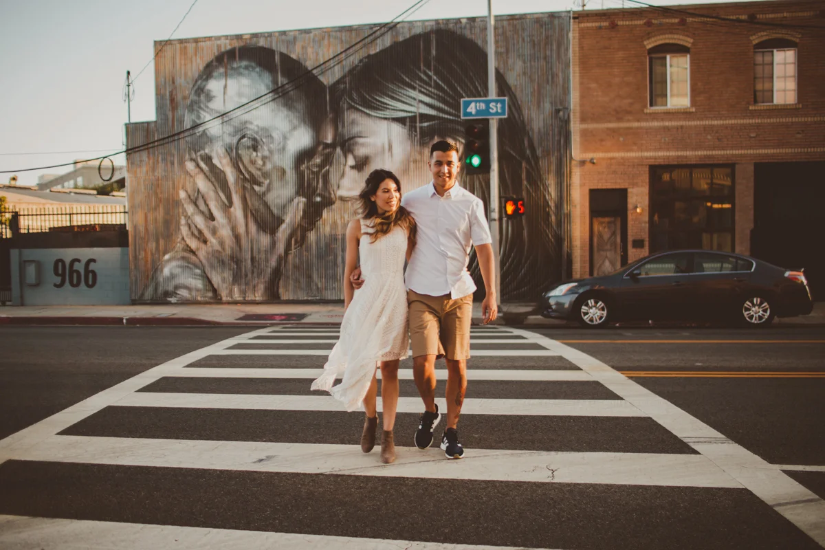 Kat and Kevin | DTLA Arts District Engagement Session | Los Angeles Wedding Photographer