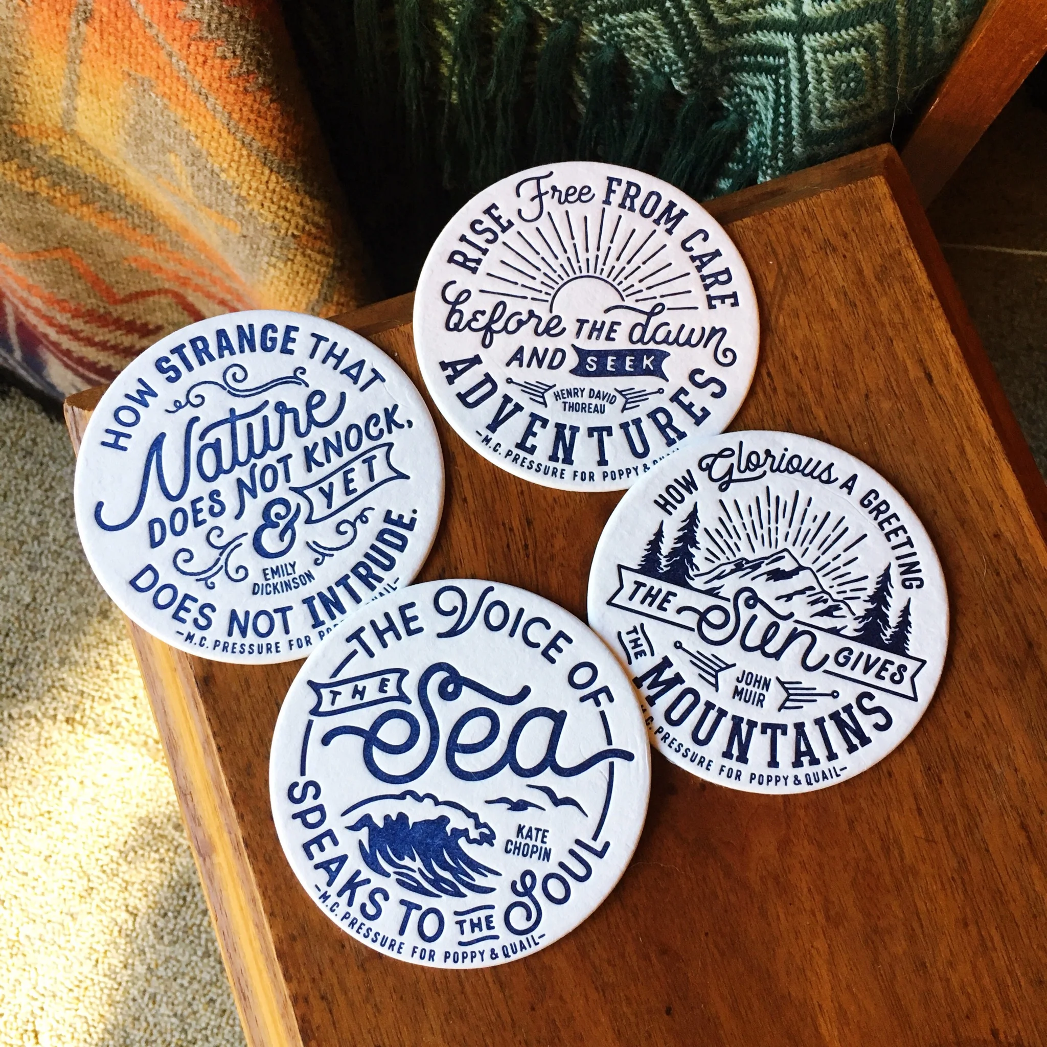 Letterpress Coaster Set