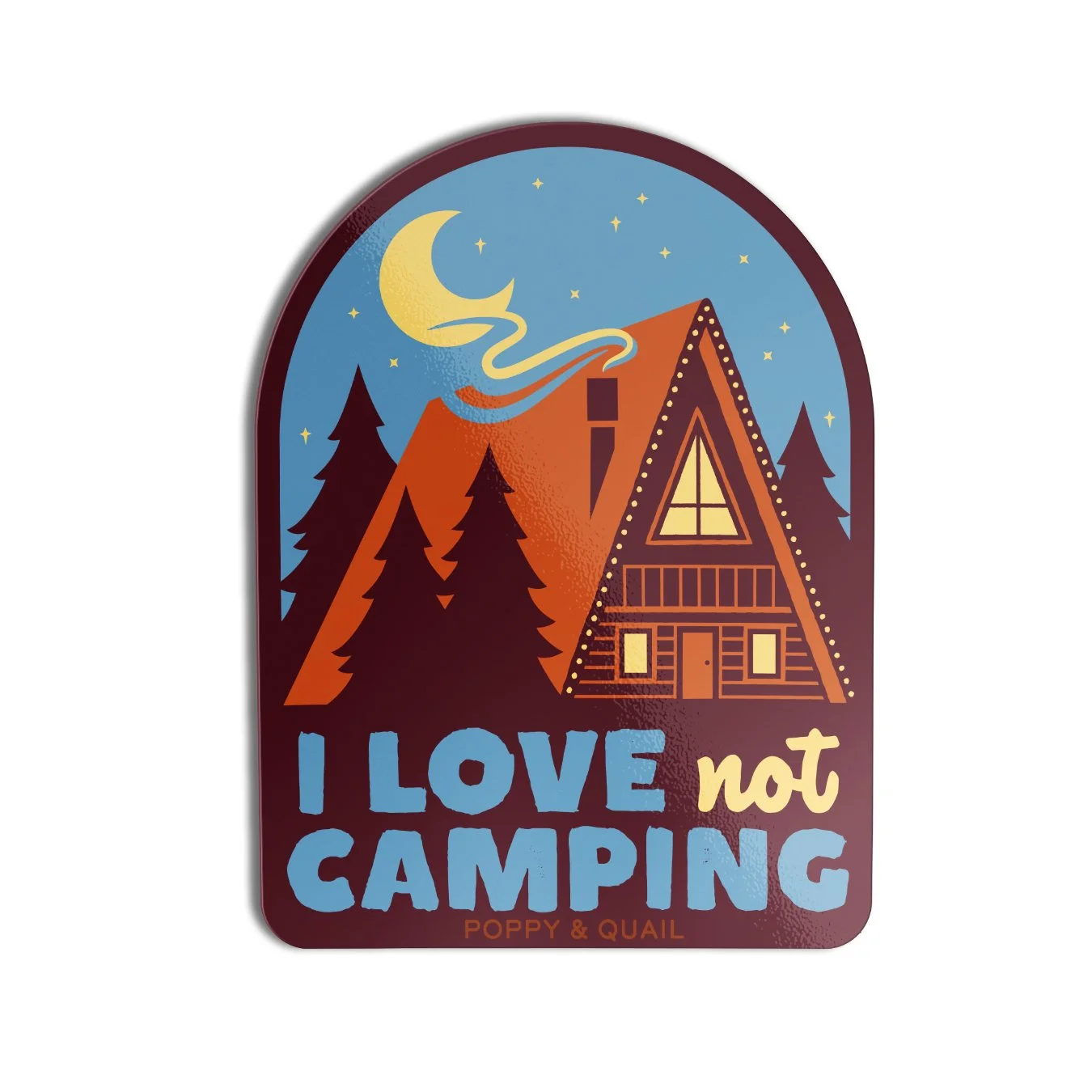 Not Camping Sticker