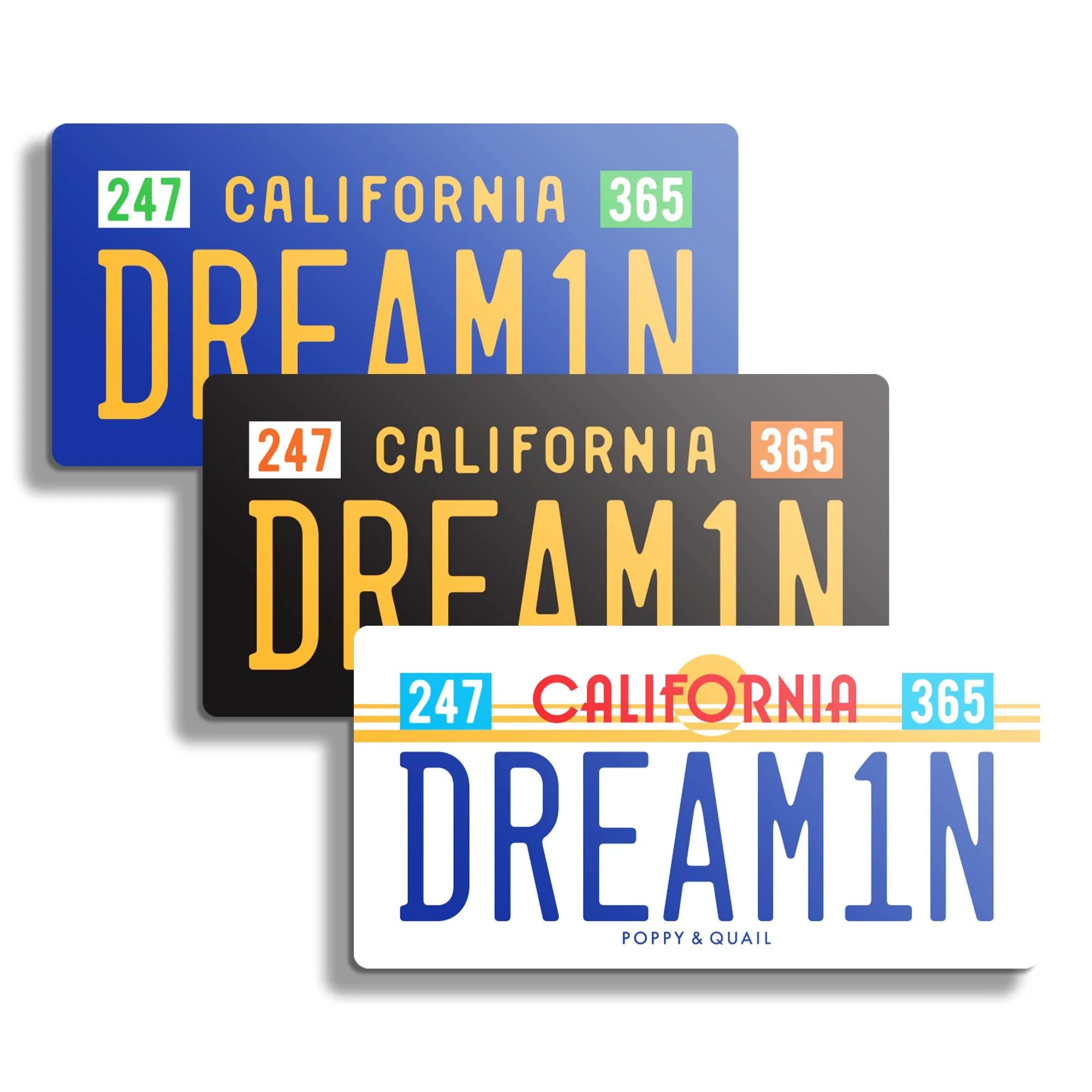 California DREAM1N Stickers