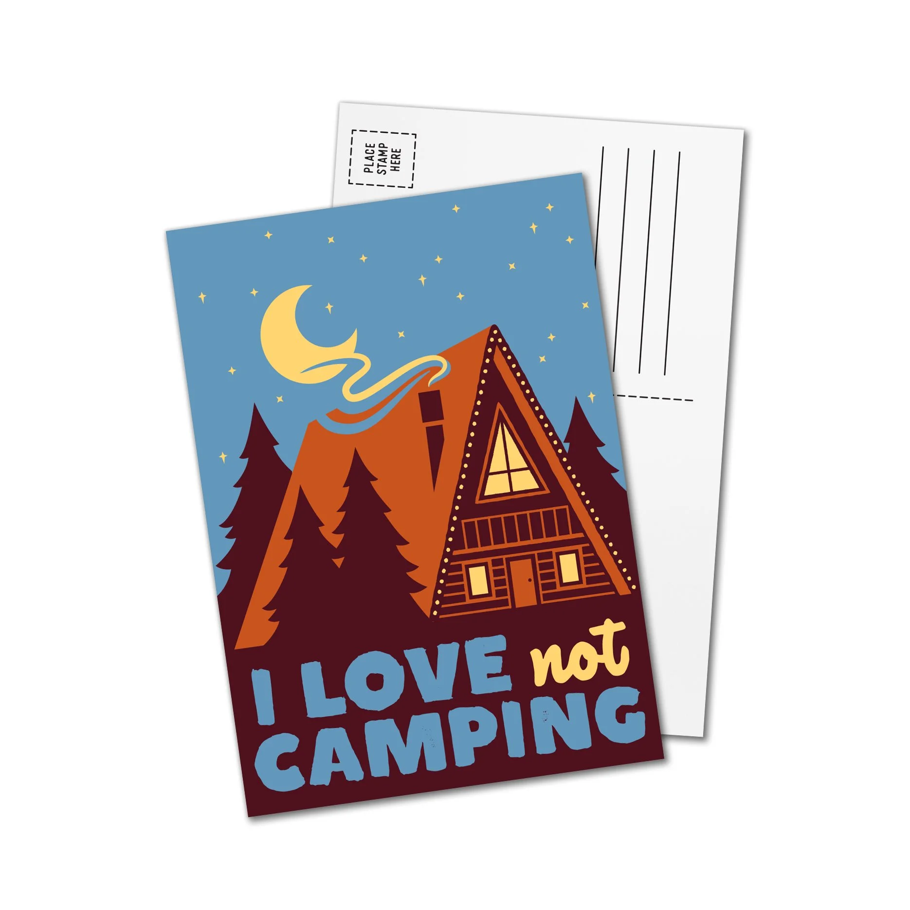 Not Camping Postcard