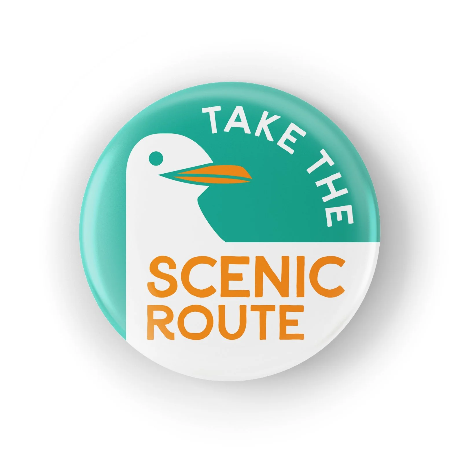 Scenic Seagull Button