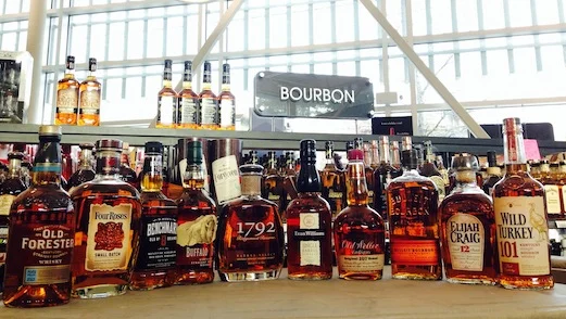 We forgot to take pictures while in the stores so here's a nice picture (by someone else) of bourbons we wish they sold