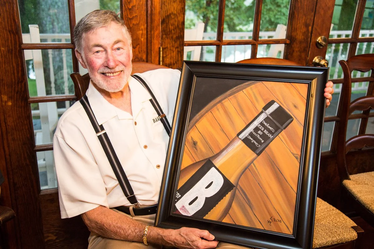Baker Beam looking very happy about his bourbon. And so he should be!