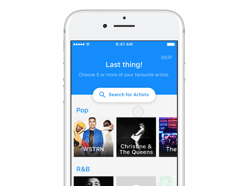 Rather than using a standard modal view I created this immersive view (Currently live in the Shazam app).